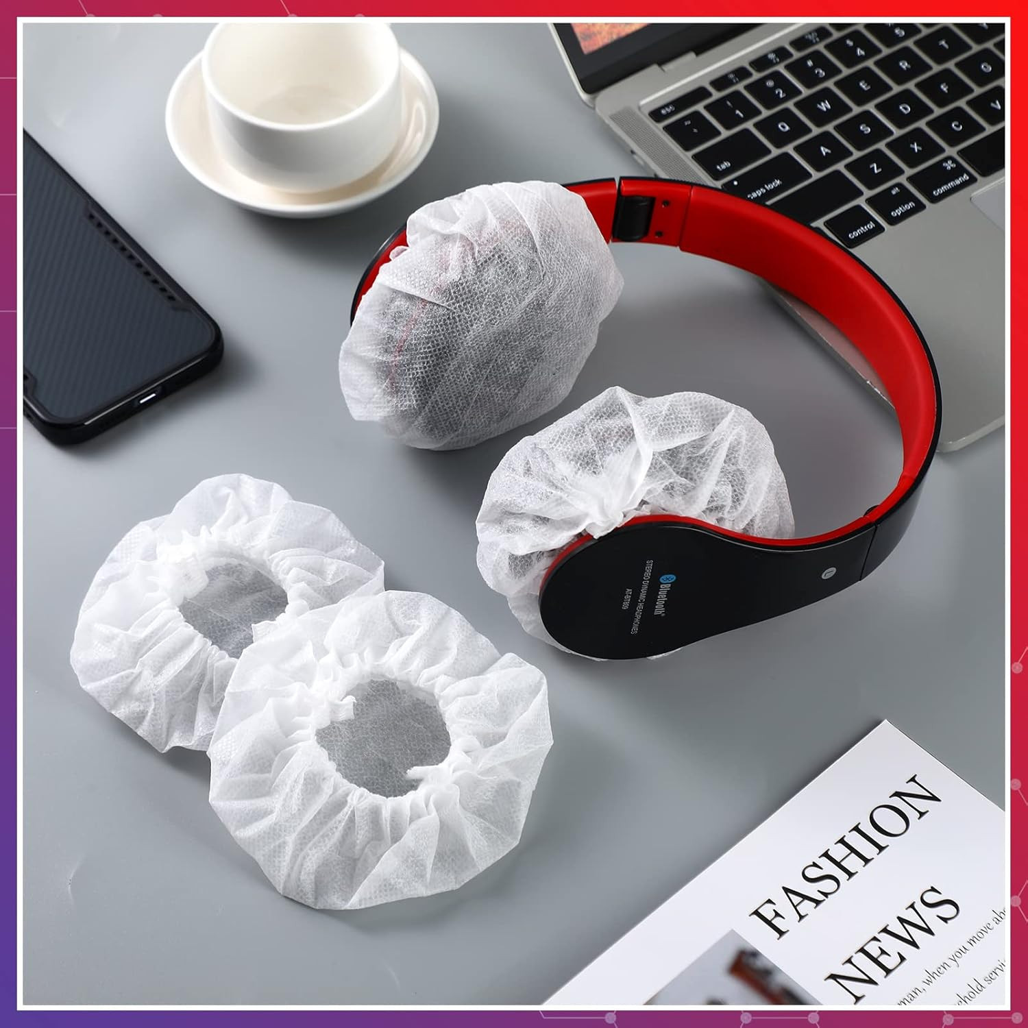 500 Pcs Disposable Headphone Covers, Non-Woven Sanitary Headphone Hygiene Covers