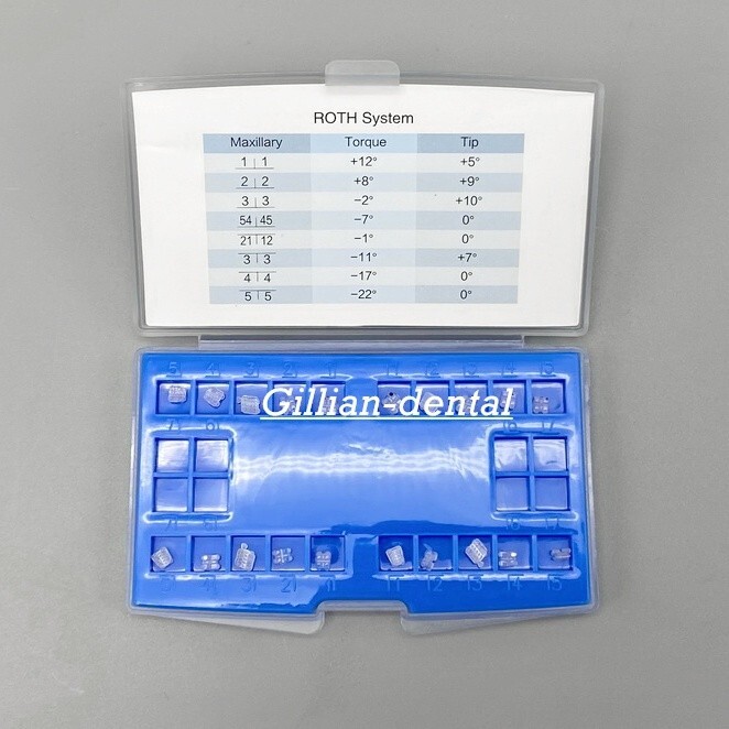 Dental Ortho Ceramic Brackets Braces Roth MBT 022/018 Slot 345 Hooks 20pcs/Pack