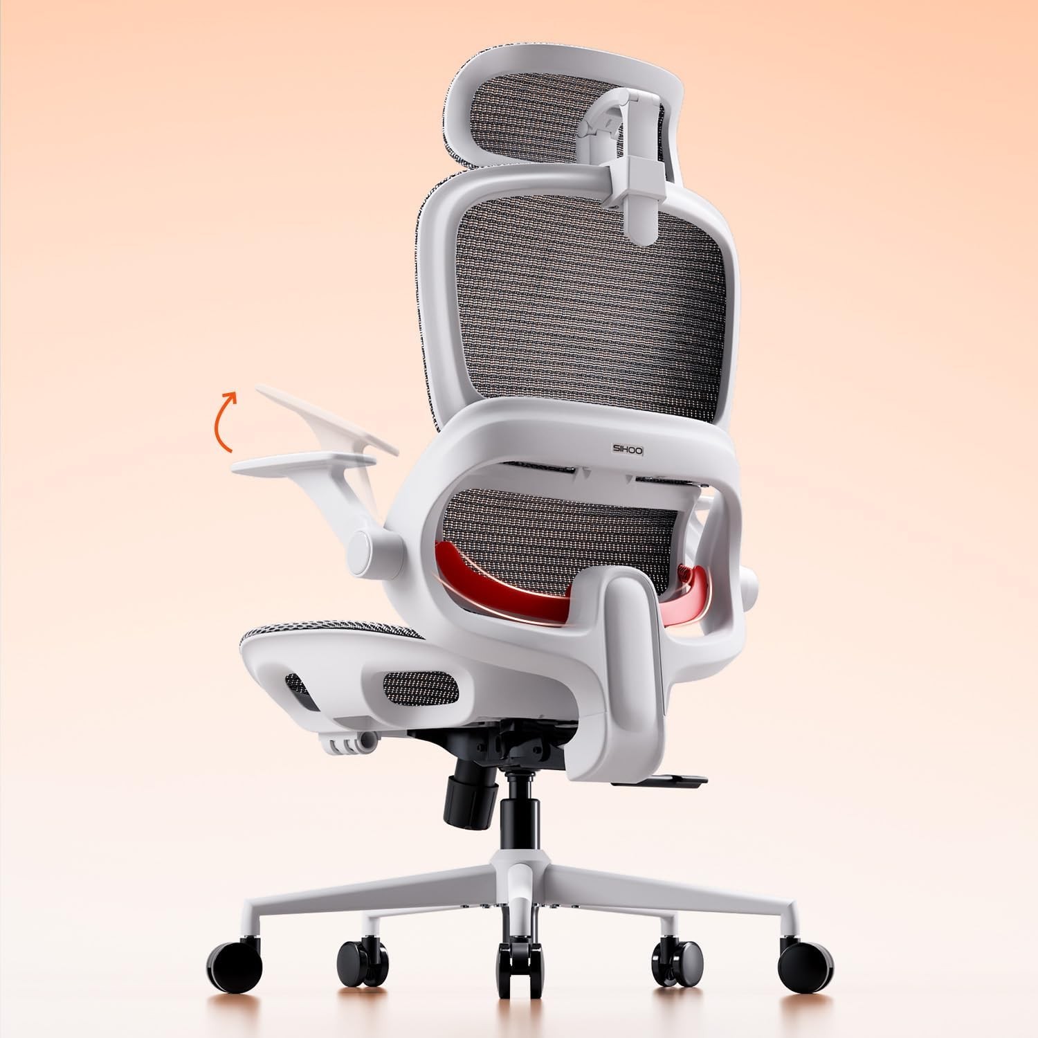 B100 Office Chair, Swivel Desk Chair for Long Hours, Grey