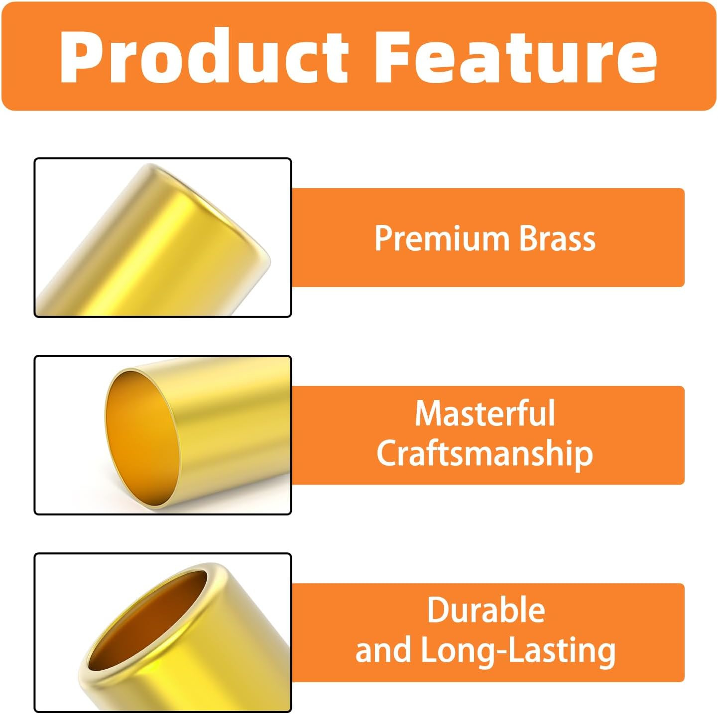 25PCS Hose Ferrules Brass Fitting 7325, 14.5Mm Air Hose Crimping Fittings Used i