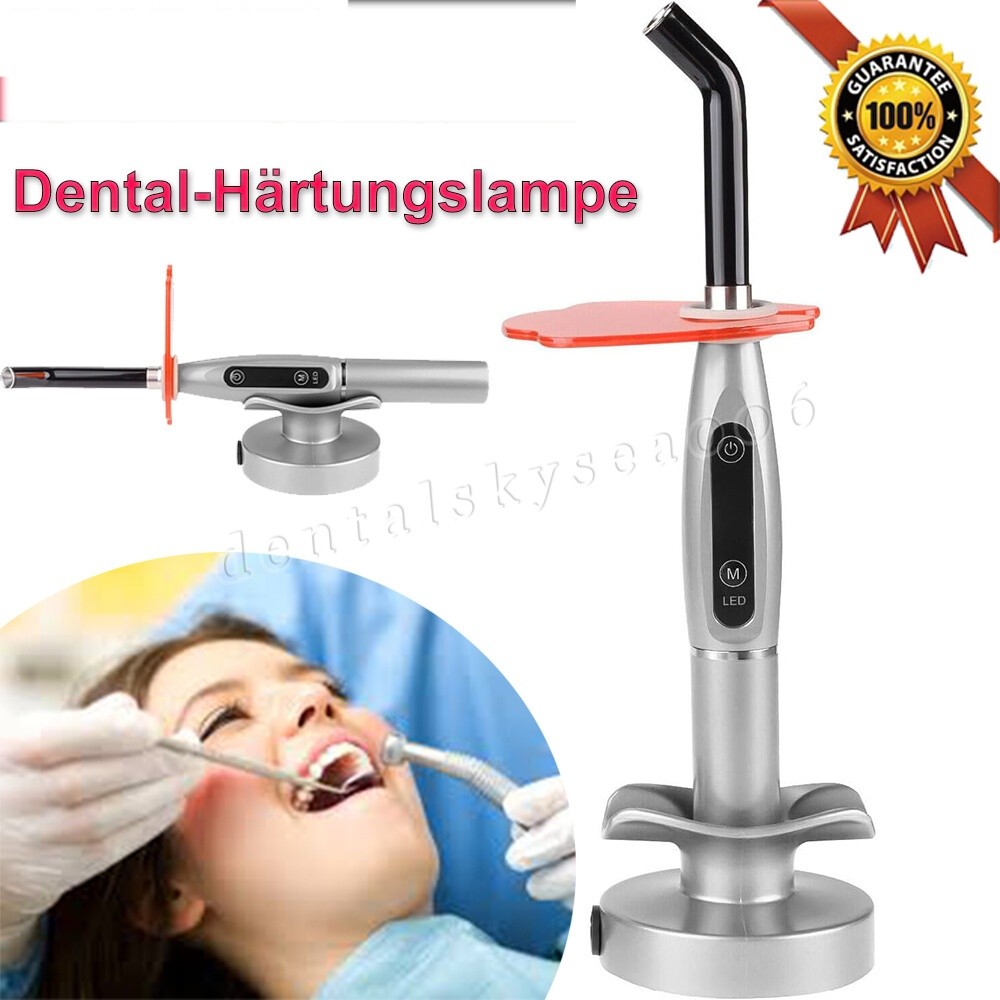 Dental Upgraded Rainbow LED Curing Light 1500-2000mw/cm2 3 Modes Silver US STOCK