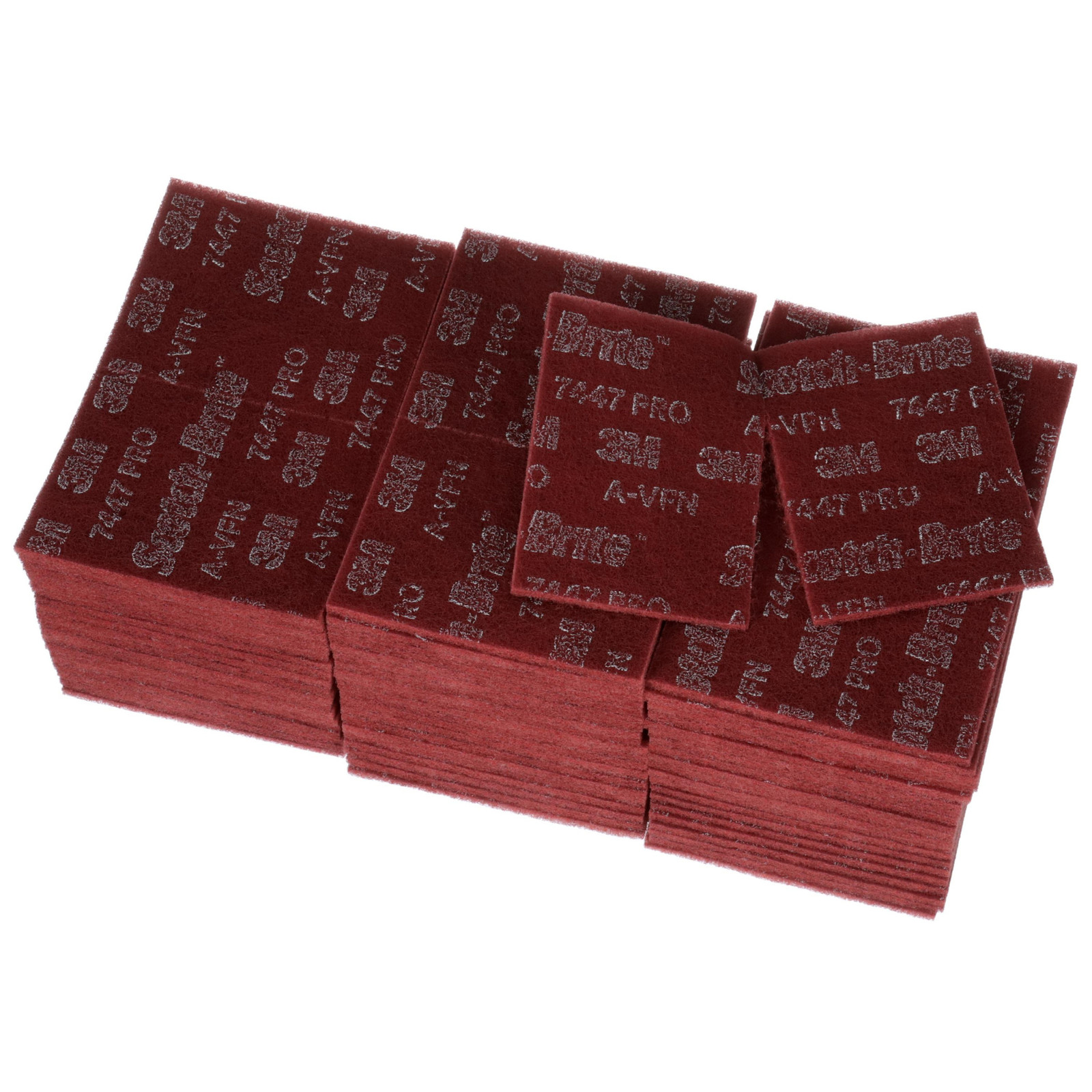 Scotch-Brite 7447B Pro Hand Pad [Very Fine]: 6 in. x 9 in. (Red) *5-pack