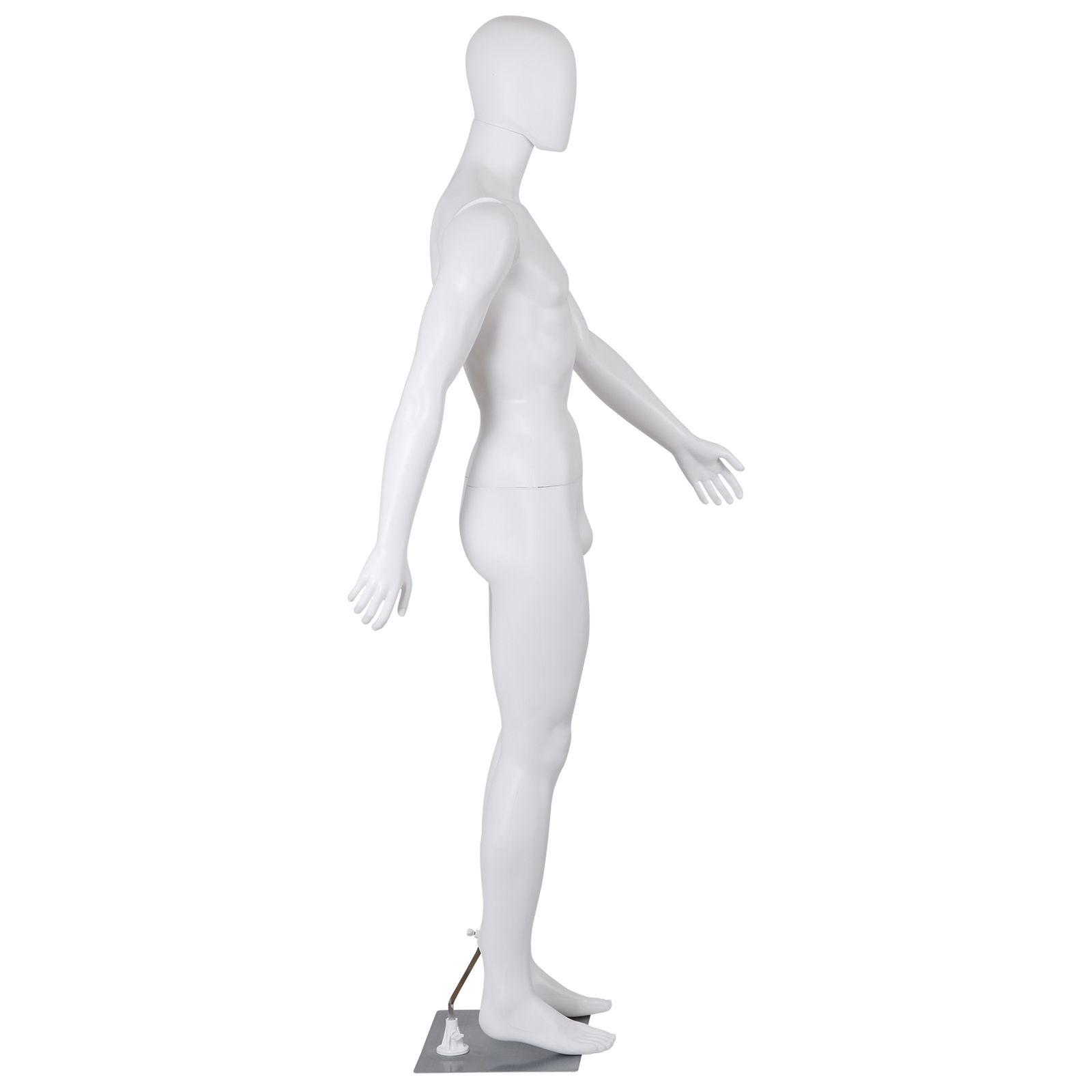 Male Mannequin Dress Form 73″ Adjustable Stand w/Base White Mannequin Full Body