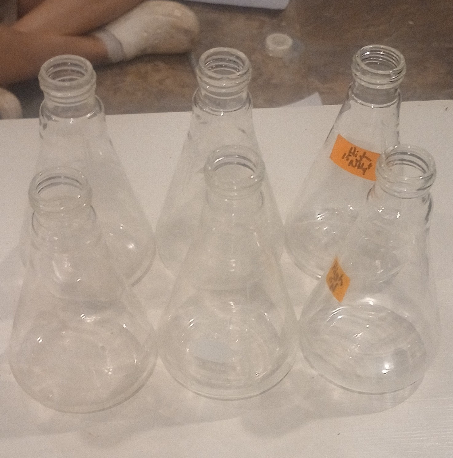 KIMAX No. 26505 125 mL Erlenmeyer Flask Glass Physical Laboratory Six Total