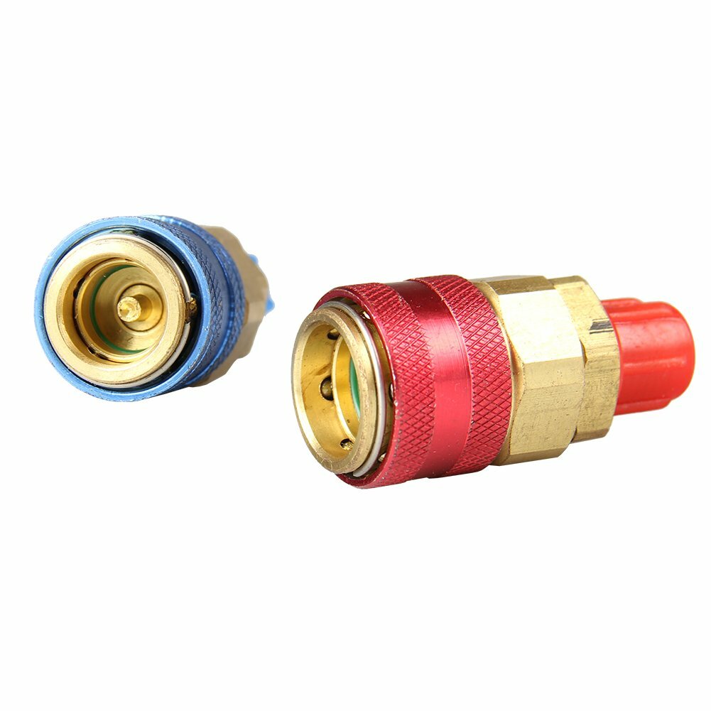 Auto A/C Manifold Air Condition Quick Connector Coupler High Low Adapters Kit