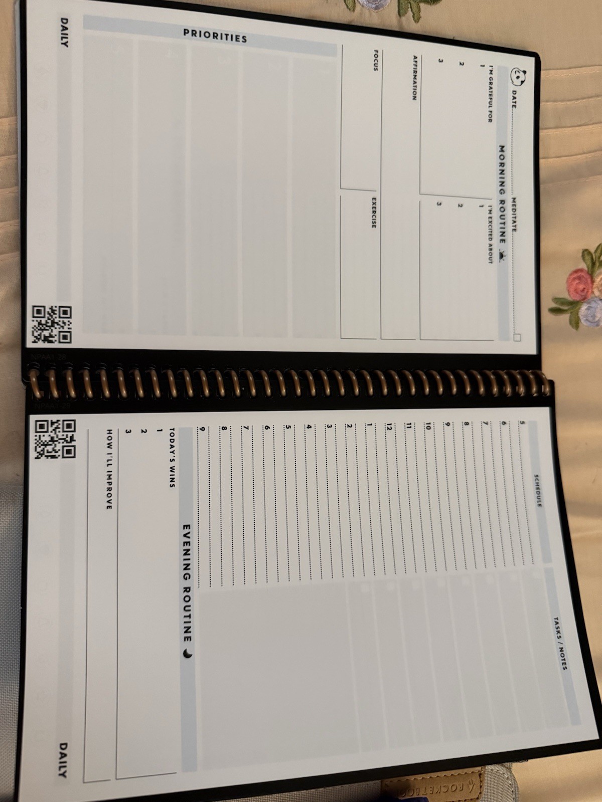Rocketbook Panda Planner Reusable With 5 Pens, Cloth And Cover