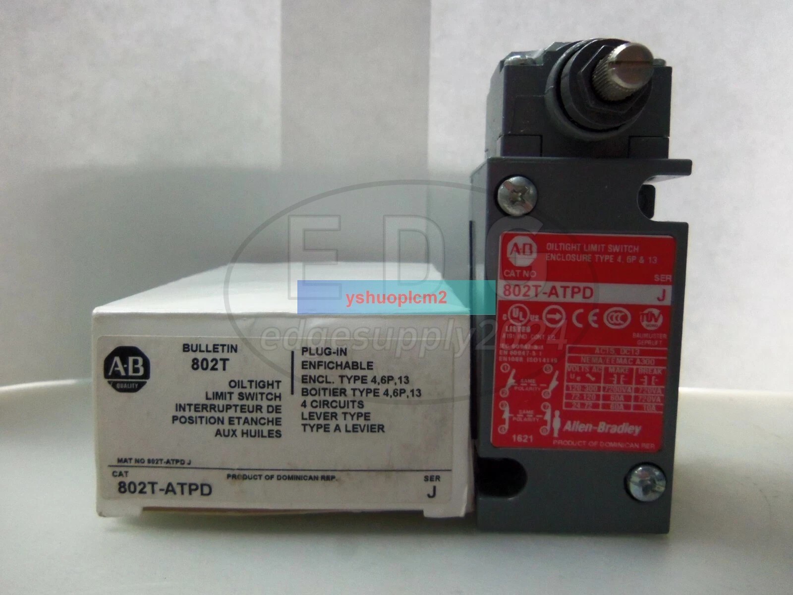 NEW A~B 802T-ATPD Metal Plug-In Oiltight Limit Switch Lever Type