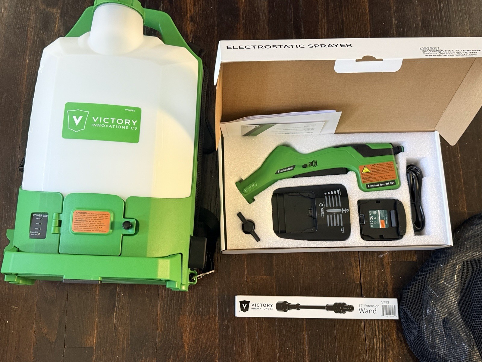 Victory Innovations VP300ES Professional Electrostatic Backpack Sprayer OPEN BOX