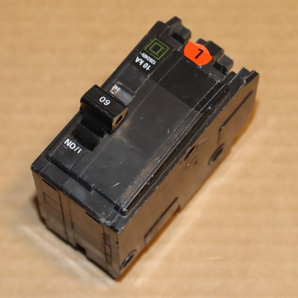 One Square D QO260 2 Pole 60 Amp Breaker #OG1