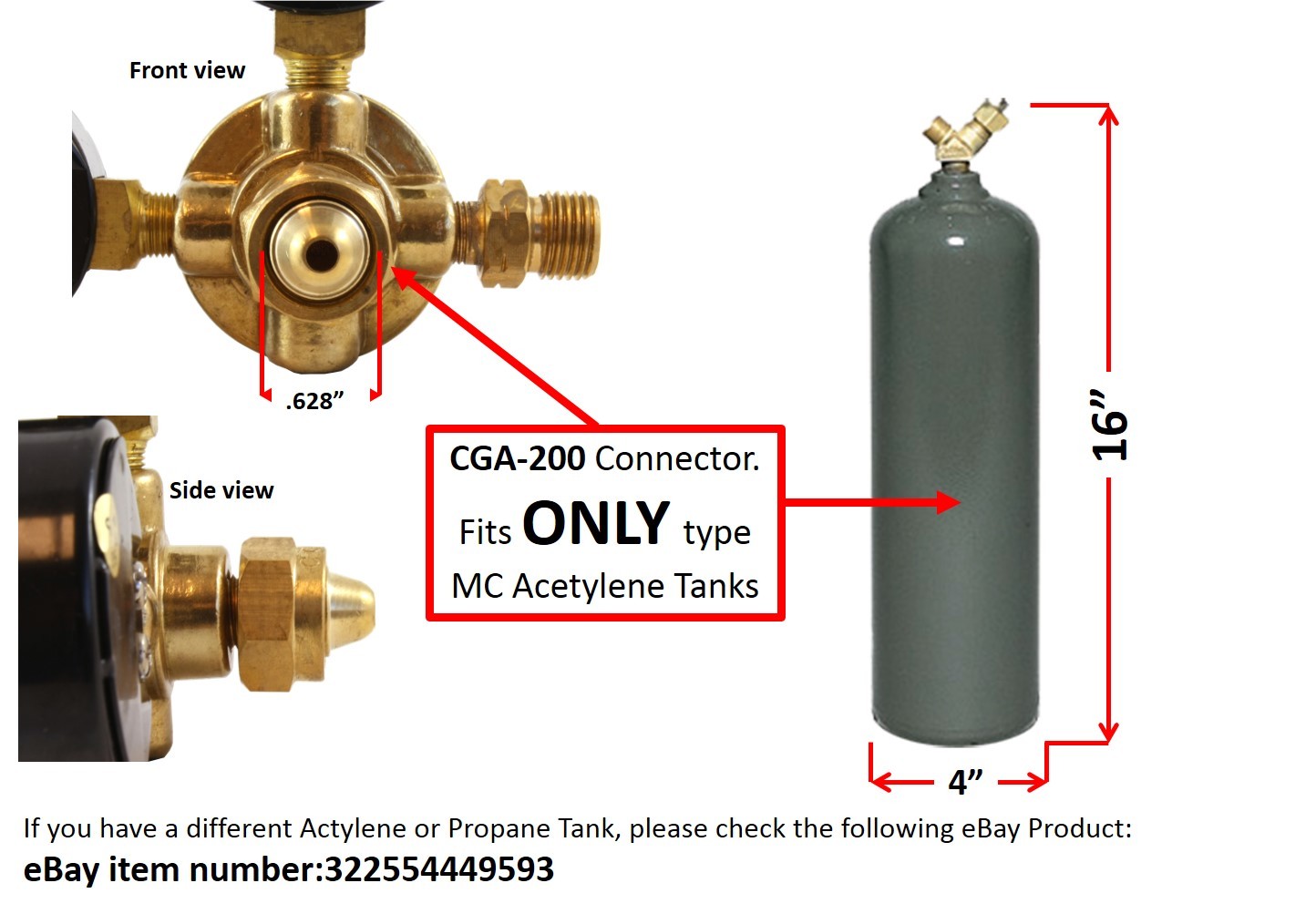 SÜA – Oxygen and Acetylene Regulators Welding Gas Gauges – Rear Entry – LDP