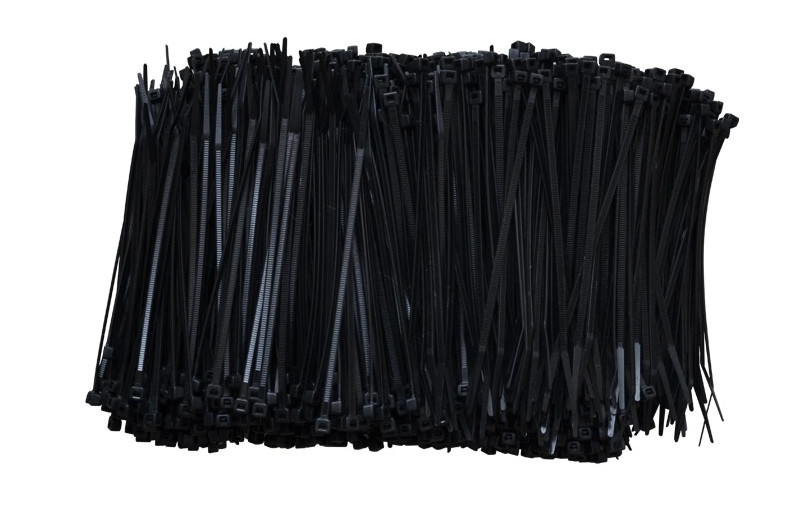 100 INDUSTRIAL 11″ BLACK WIRE CABLE ZIP TIES NYLON UV RESISTANT Free Ship USA