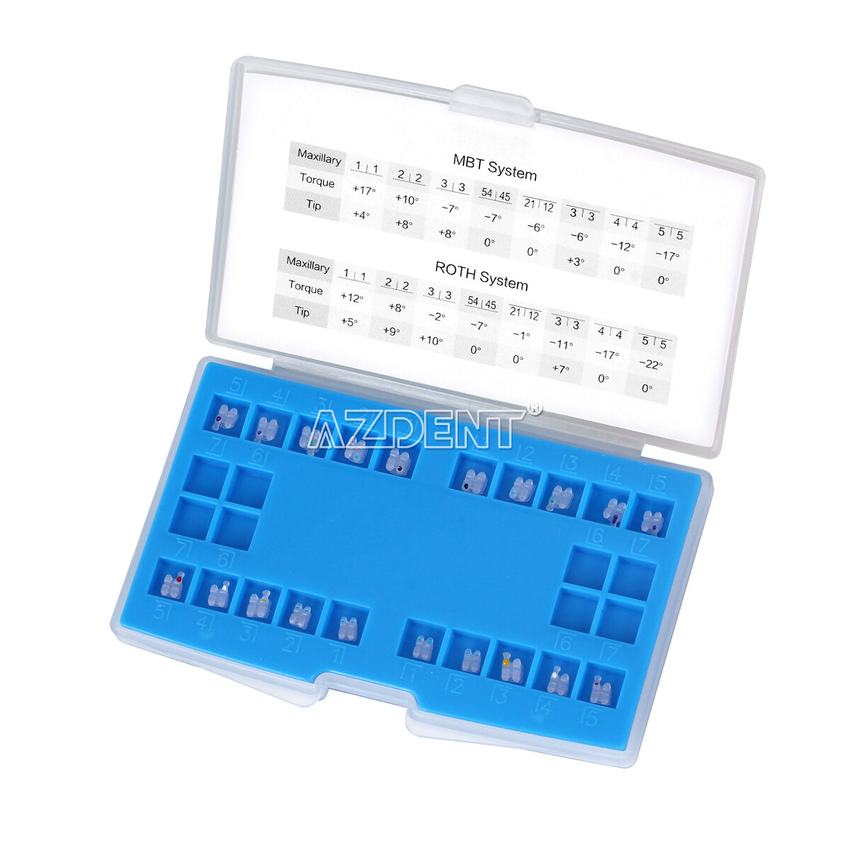 Dental Ortho Monocrystalline Sapphire Brackets /Ceramic Braces Roth MBT 022 /018