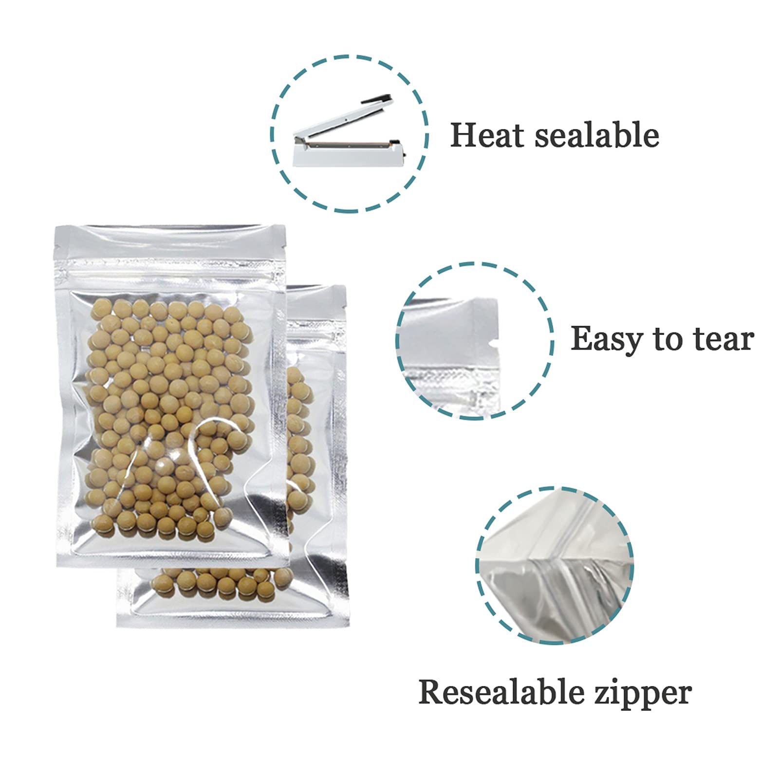 Pabck 500 Pack 6.3X9.4 Inch Inside Size 5.7X7.87 Inch Clear Front Resealable