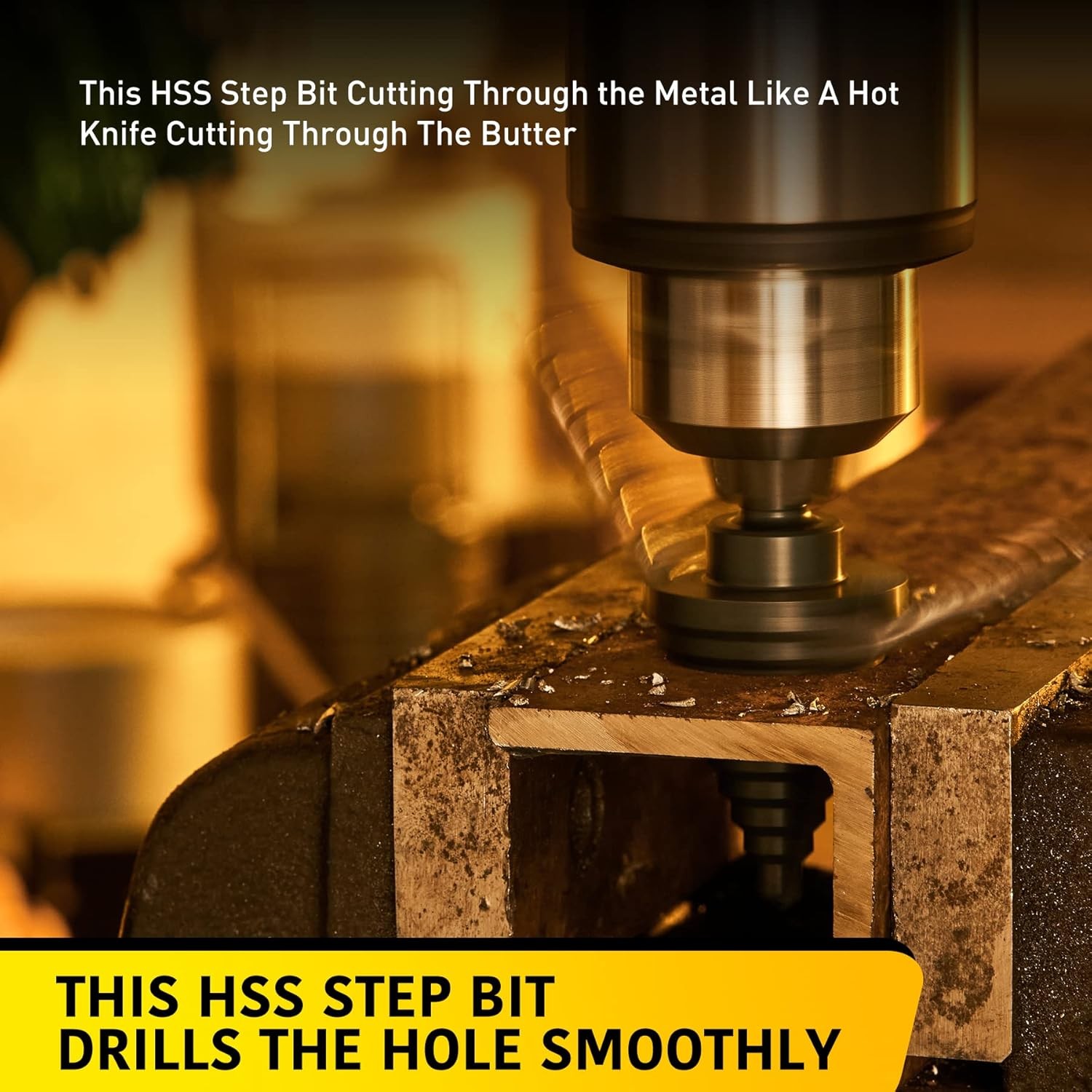 10 Sizes Step Drill Bit for Metal Sheet, 1/4 to 1-3/8 Inches High Speed…