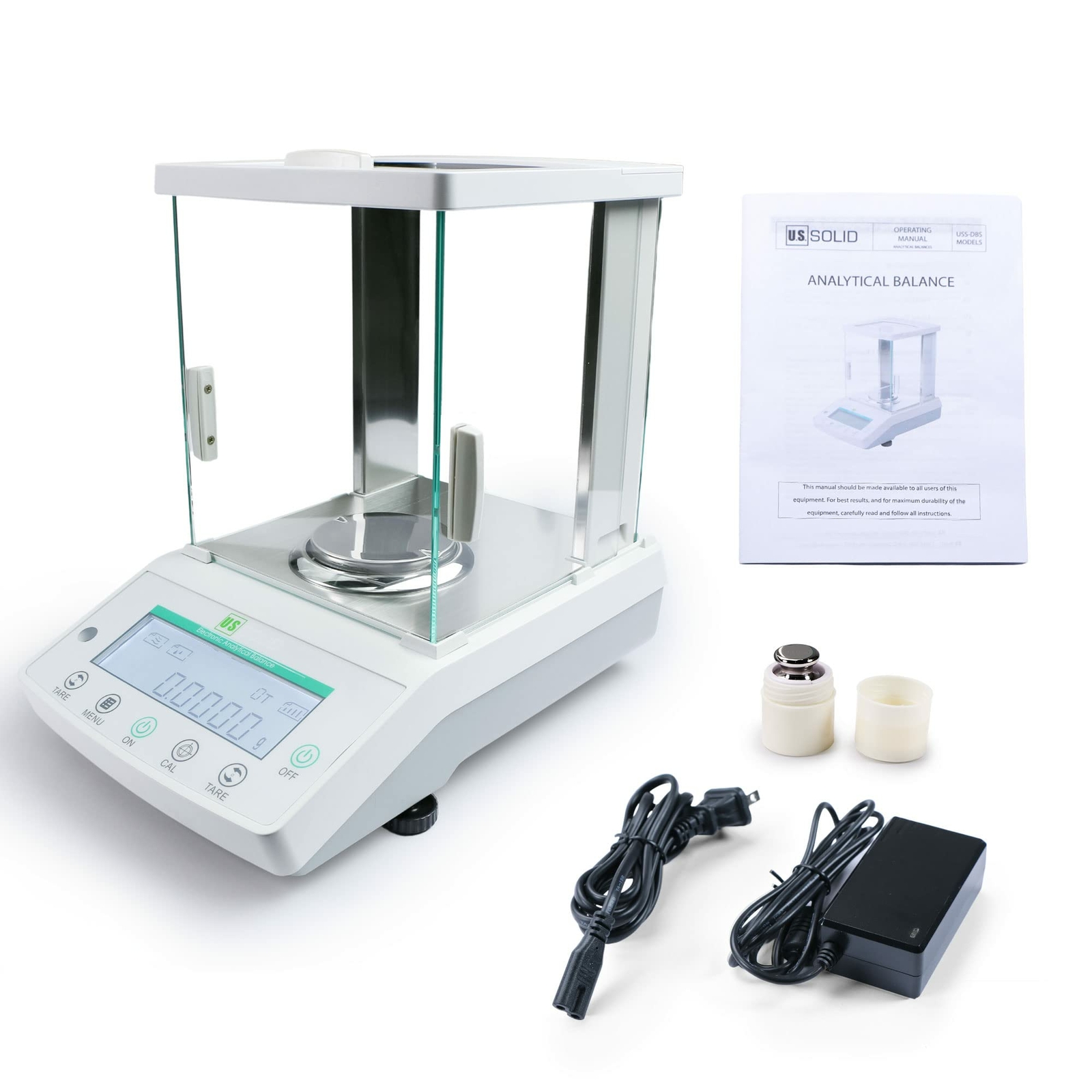 U.S. Solid Analytical Balance 320 x 0.0001 g 0.1mg Scale For Powder And Liquid