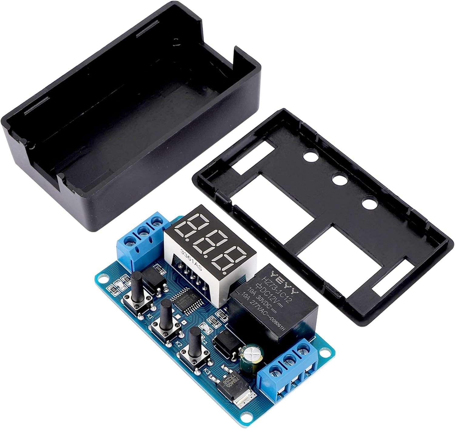 2pcs 12V LED Display 4-Mode Automotive Time Delay Relay 0.1s-999min