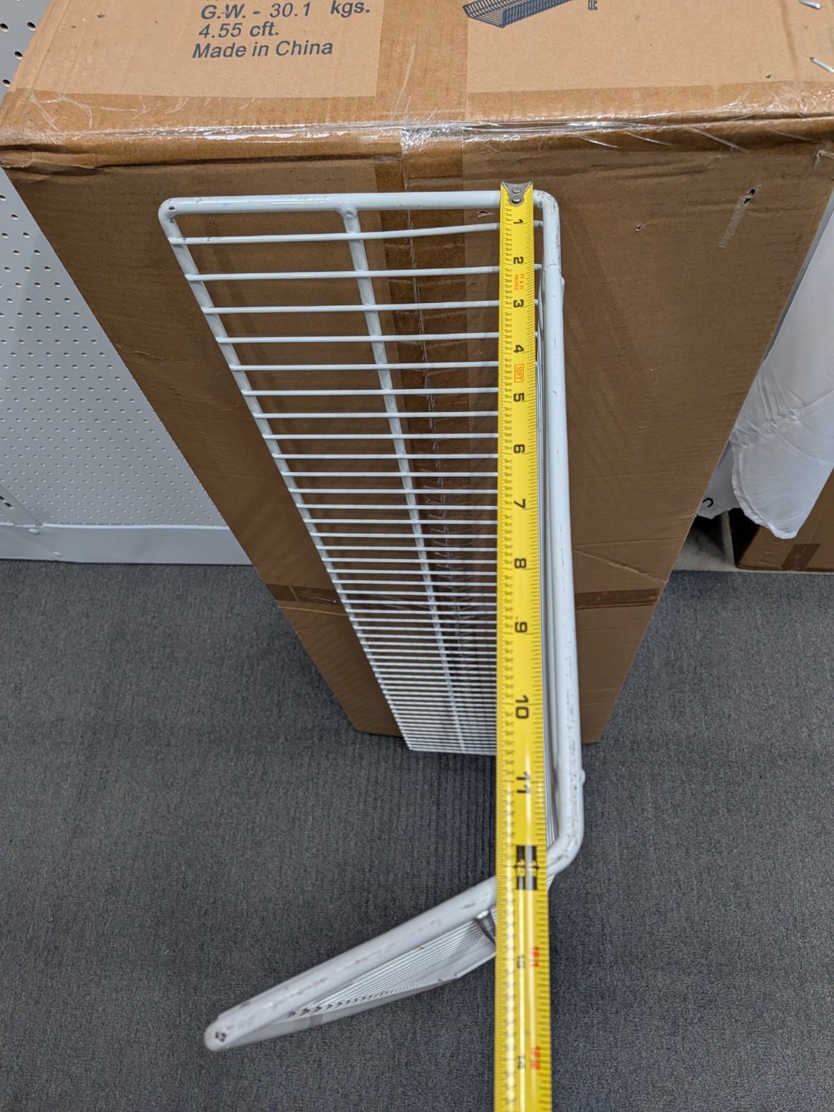 Lozier Gondola Shelving Wire Basket Endless Basket 939-3473-02-W Case Of 6 White
