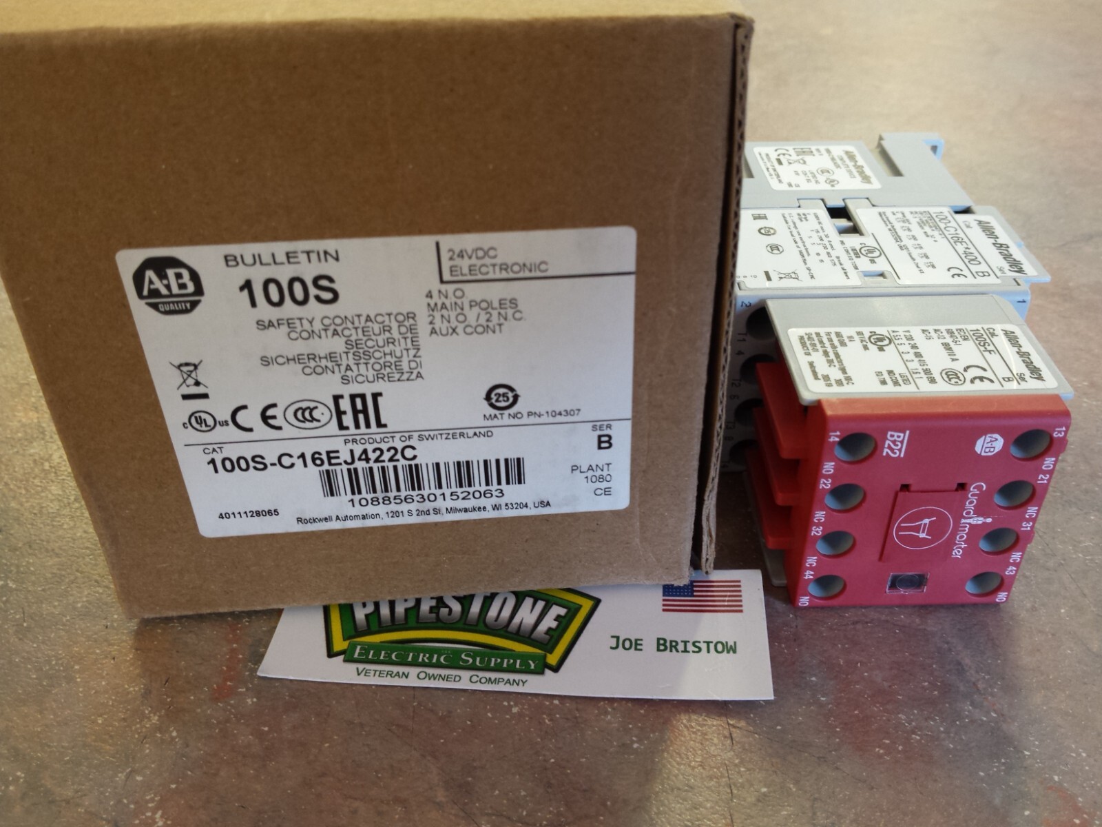 100S-C16EJ422C Ser/B 16Amp Safety Contactor 24V Dated 2023 **Kentucky Stock**