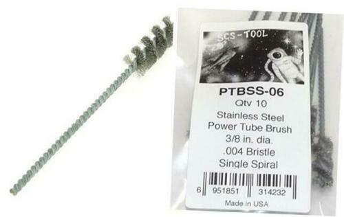 10X SCSTool PTBSS-06 3/8″ Stainless Steel Power Tube Wire Brush Made in USA