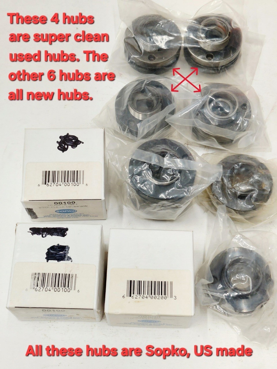 10 Sopco Grinding Wheel Hubs For Harig 612 & Harig 618 Surface Grinders