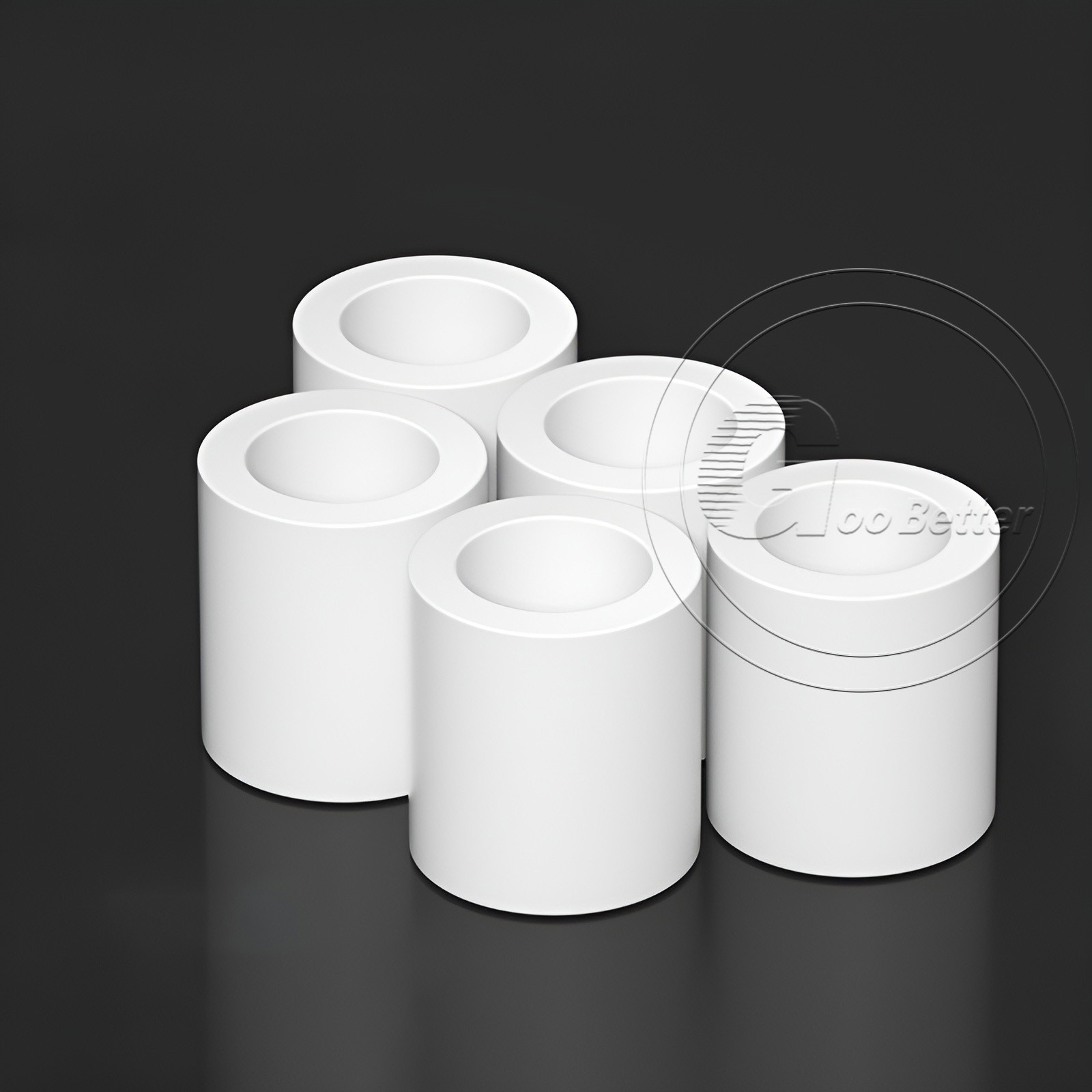 PTFE White Tube Pipe 100MM/150MM/200MM LENGTH, 40MM-120MM OD, 20MM-100MM ID