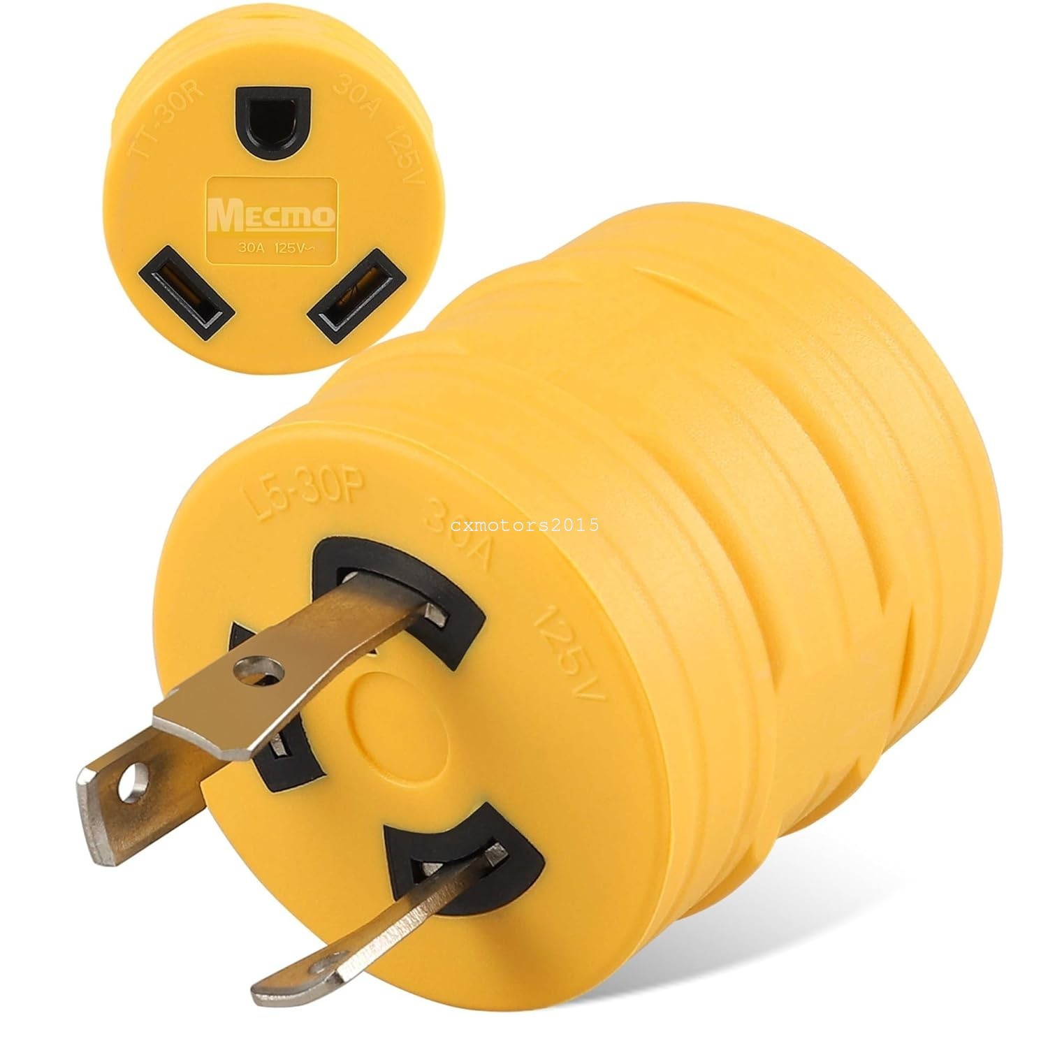 NEMA L5-30P to TT-30R RV Generator Adapter Power Station Connector 30A UL Listed