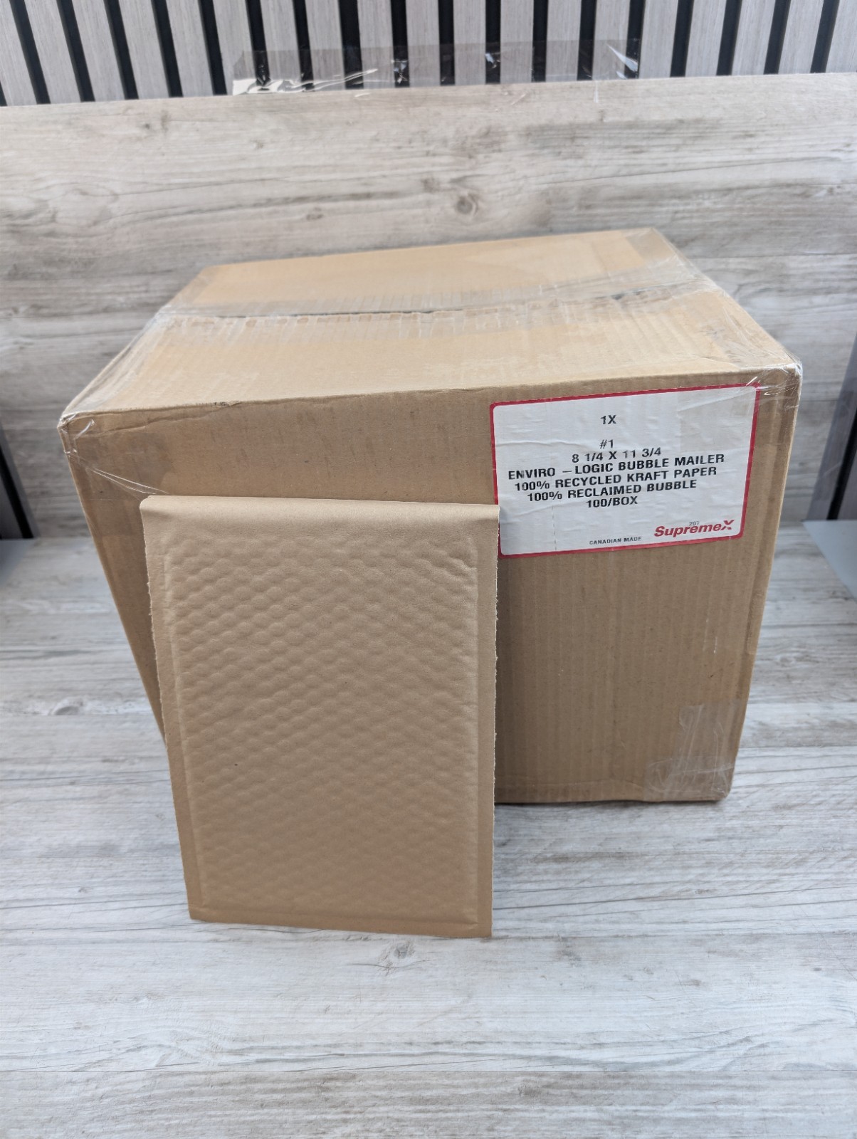 Enviro-logic #1 100% Recycled Kraft Bubble Mailers Envelopes Bags 100 Count