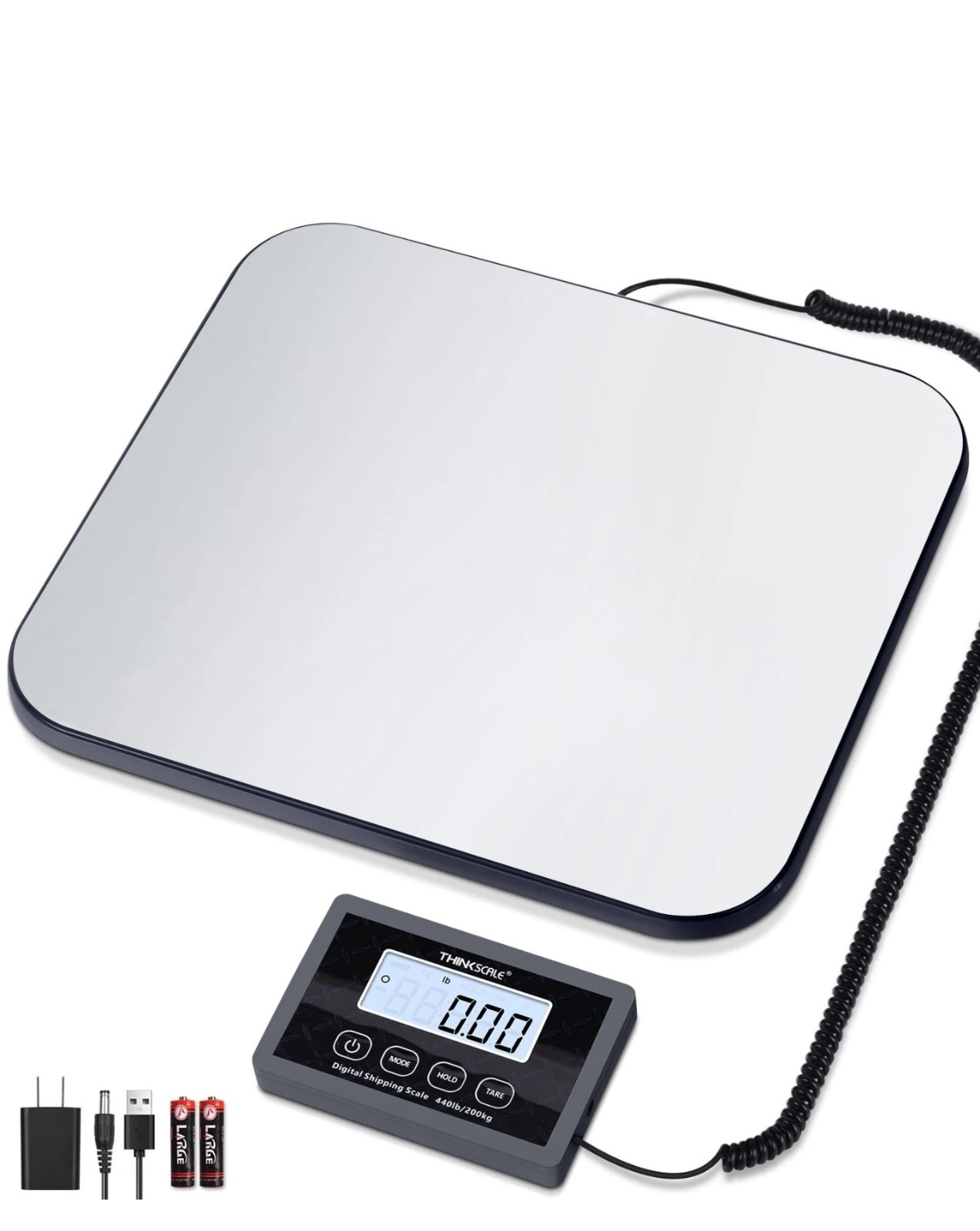 Shipping Scale 440lb/1oz Digital Postal Postage Large Backlit LCD Hold Tare