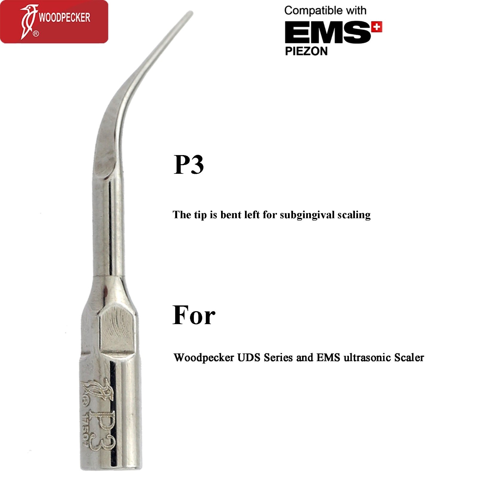Woodpecker Dental Ultrasonic Scaler LED Handpiece HW-5L For EMS Tip G1 G4 P1 P3