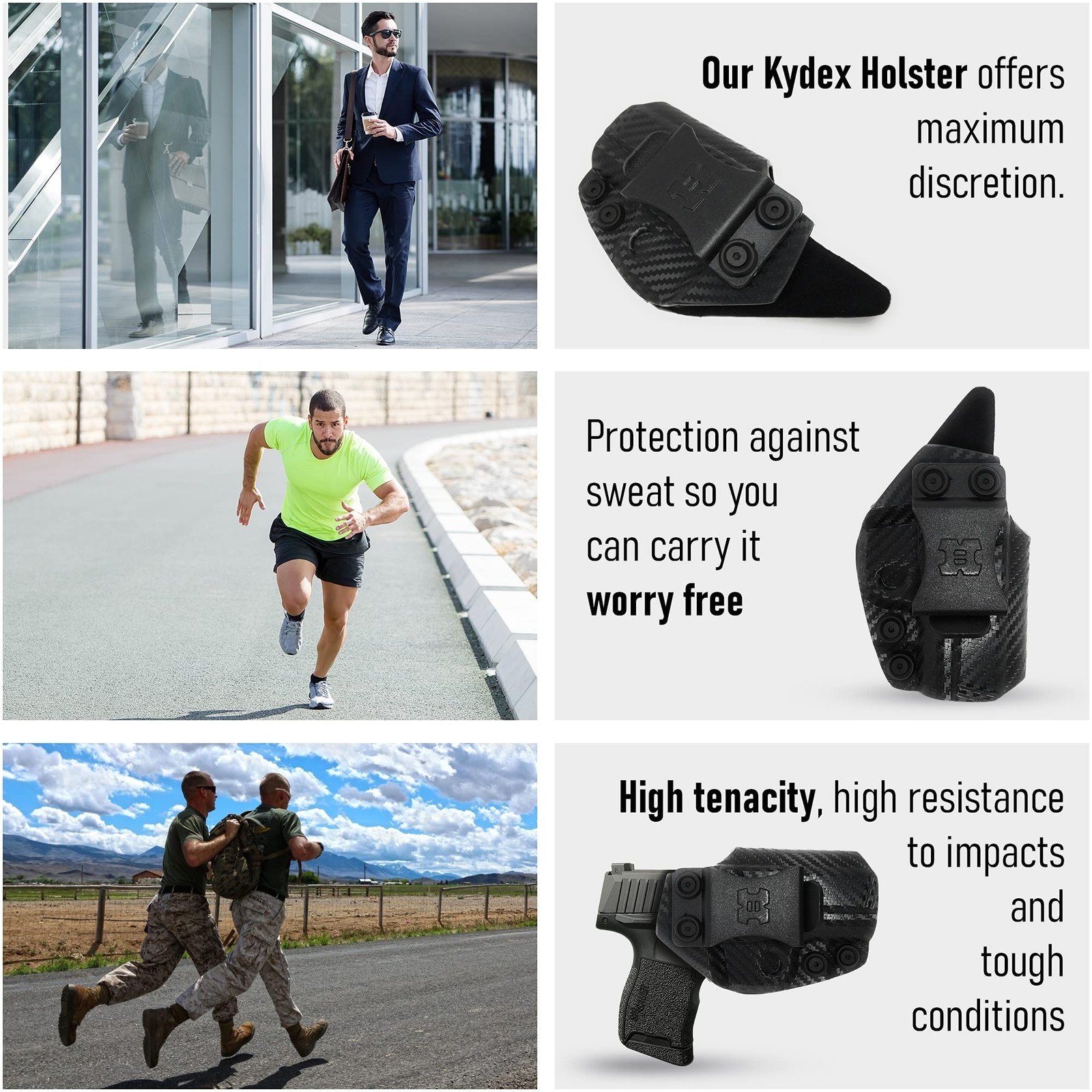 Kydex IWB Holster for Sig Sauer P365 Concealed Carry – by Houston – Lined Ins…