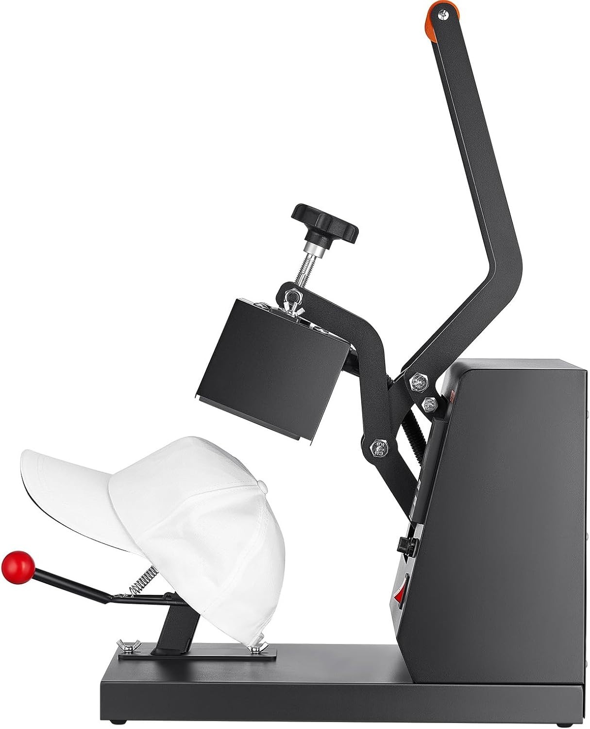 4-in-1 Heat Press Machine for Hats with 6x3inches Curved Teflon-Coated Heat P…