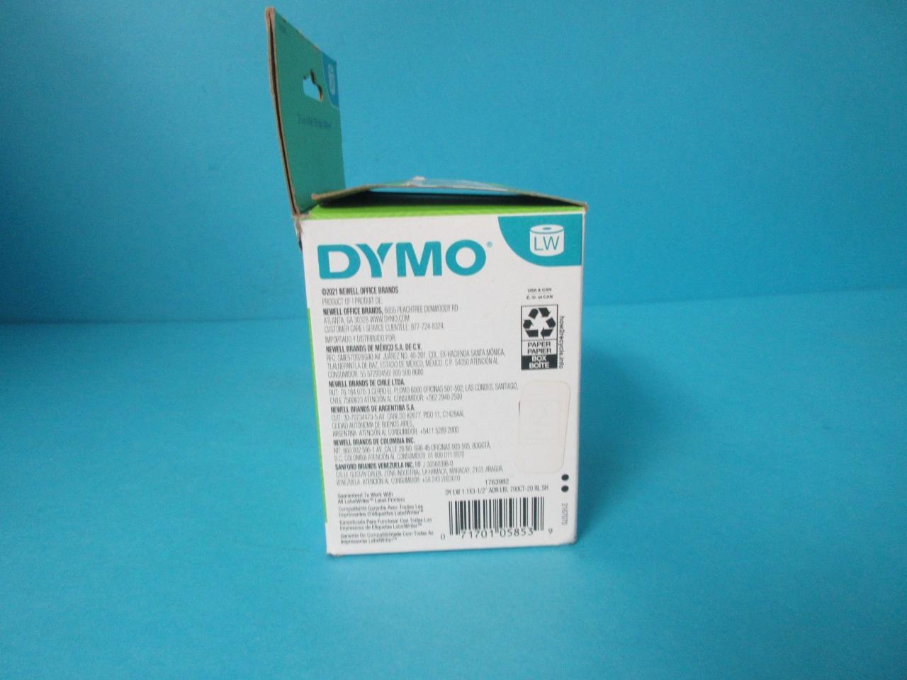 DYMO LabelWriter Shipping Labels 2 5/16 x 4 White 250 Labels/Roll 1763982