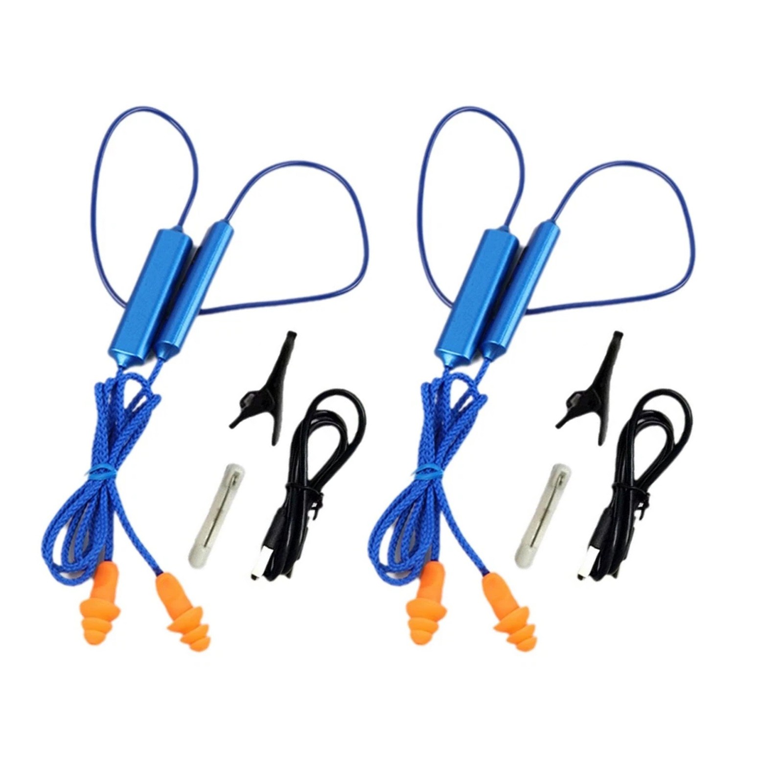 2-Set Blue Bluetooth Ear Plugs, Noise-Isolating for Work & Hearing Protection