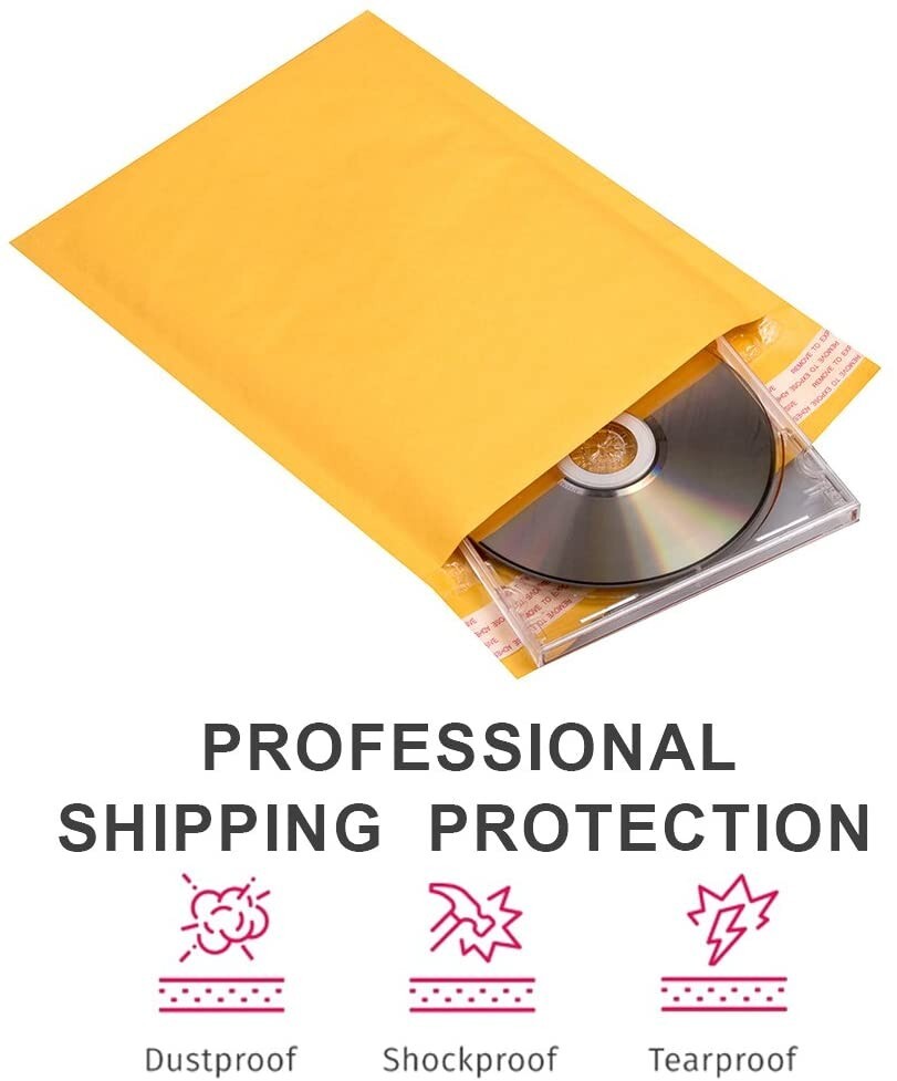 100 #4 Kraft Bubble Mailers 9.5×14.5 Padded Envelopes Self Seal Shipping Bags