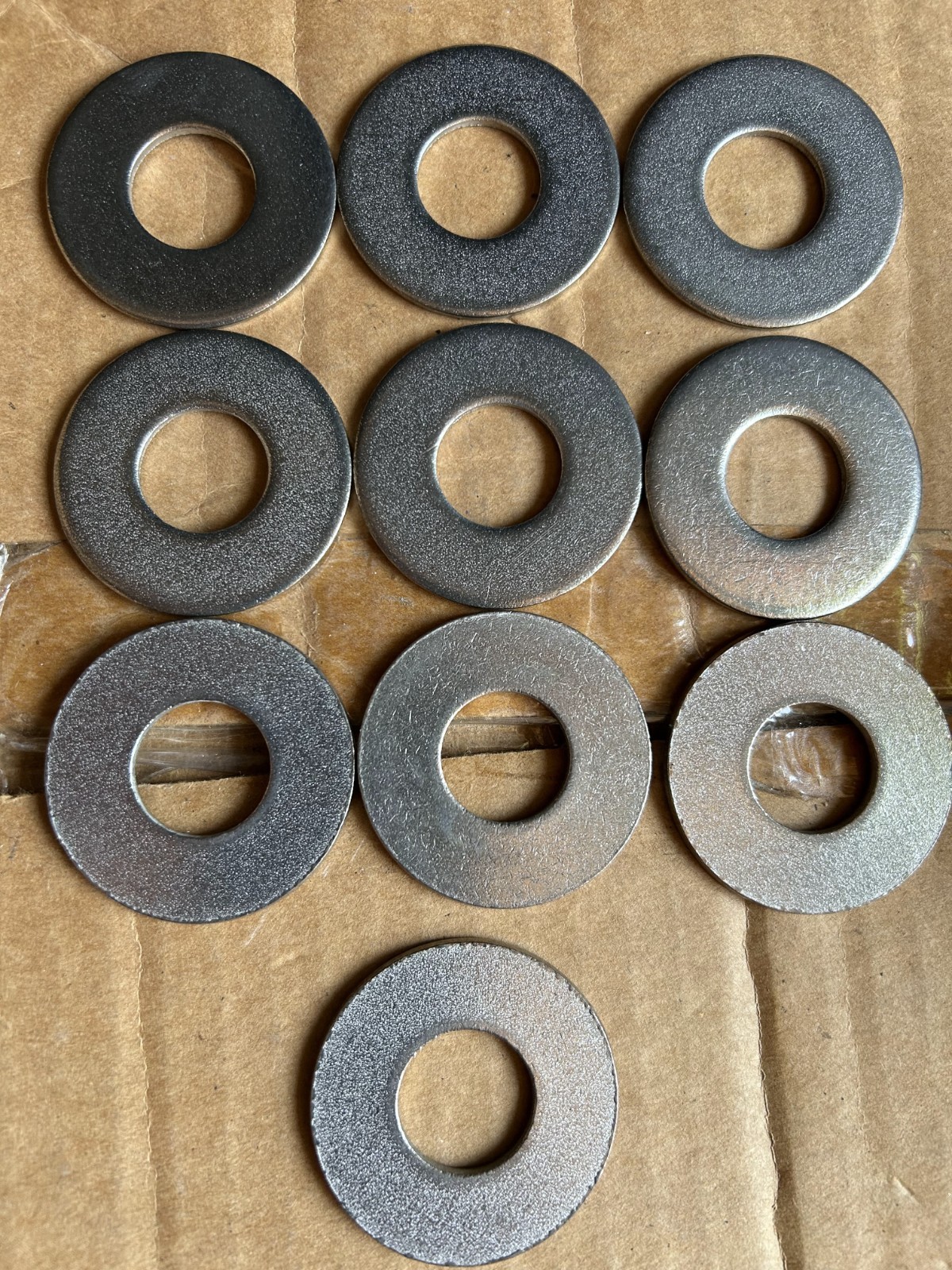LOT OF 10 3/4″ (13/16″ID) ID X 2″ (1-7/8) OD Flat Washer Stainless Steel