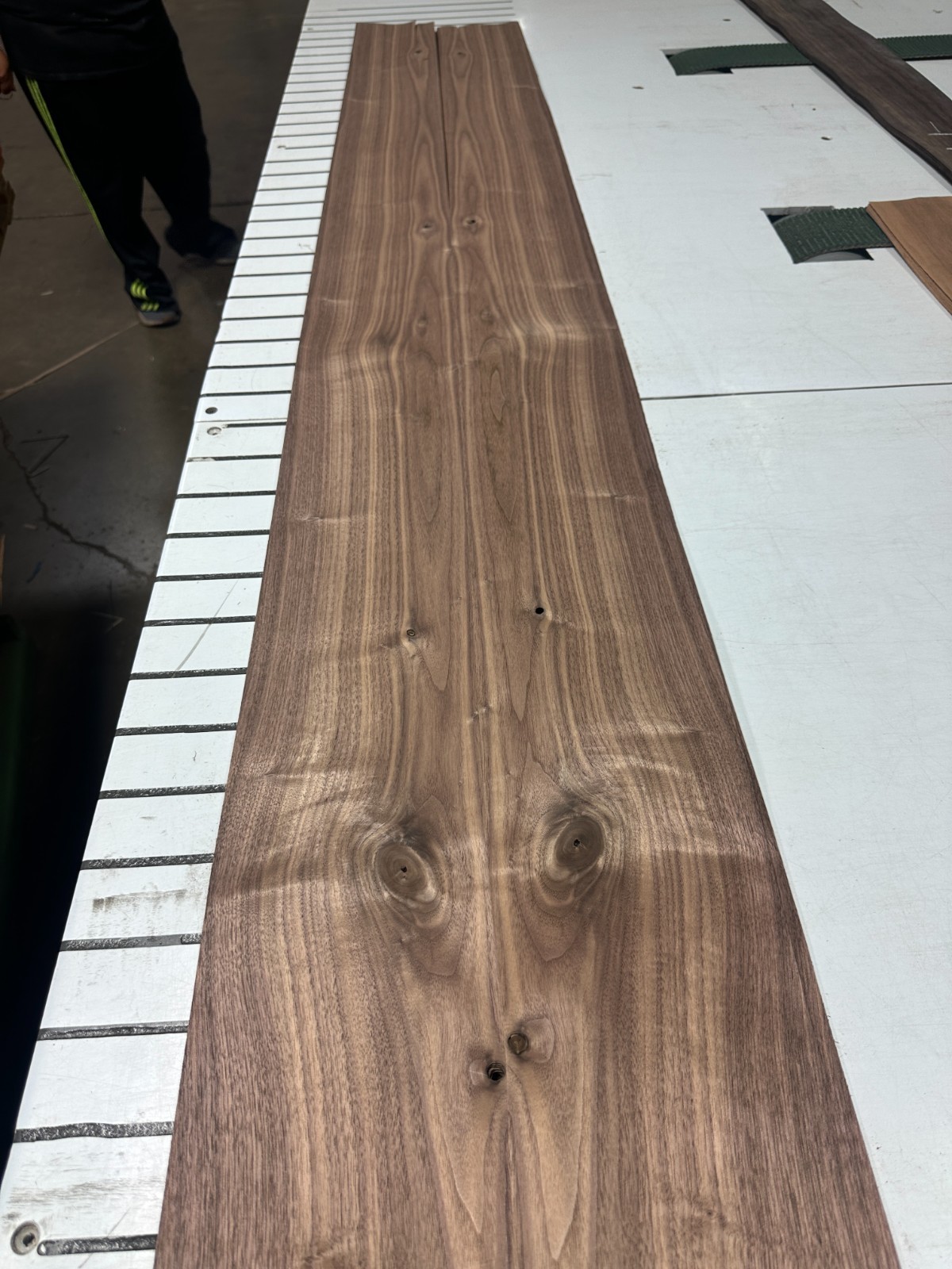 Walnut Raw Wood Veneer 2 sheets 110» x 6» 916S