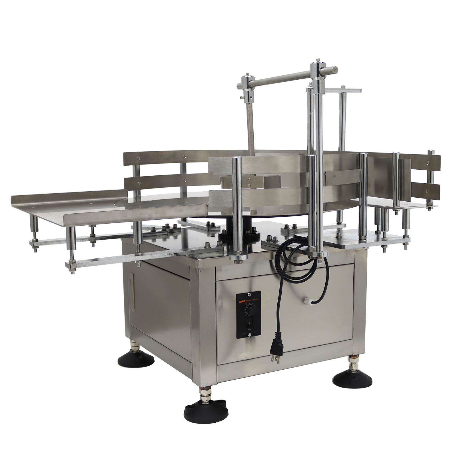 23.6» Desktop Automatic Bottle Organizer Sorter Collection Turntable Table 110V