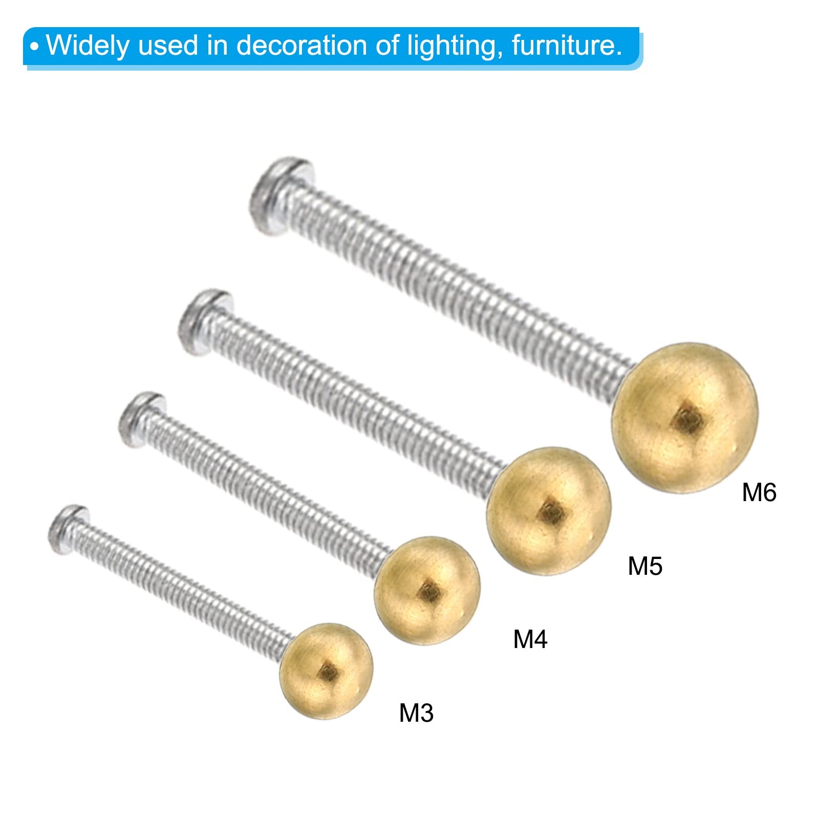 Brass Thread Ball Nut With Copper Thread Balls M3 M4 M6 M10 M12 Diameter 6-25mm