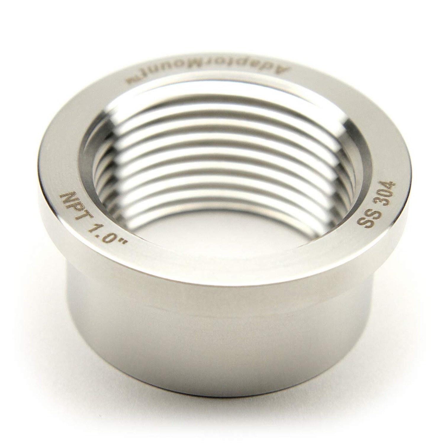Stainless Steel 304 1 Inch NPT Female Threaded Stepped Weld Bung Mount Fitting