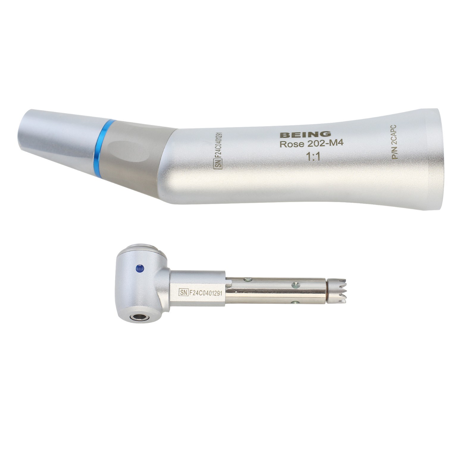 BEING Dental Low Speed Handpiece Contra Angle Air Motor 4H Straight NoseCone 202