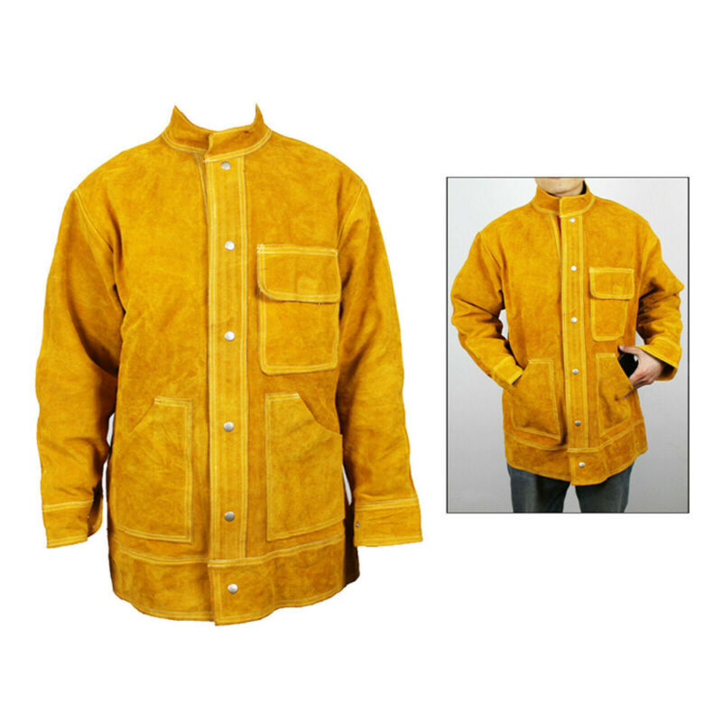 Leather Welding Work Jacket Split Welder Jacket Clothes For Men Women XXXL Size