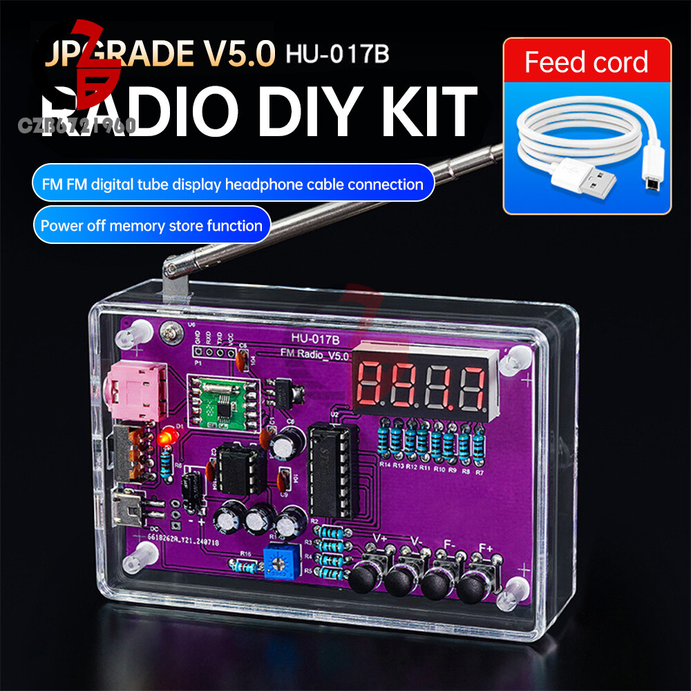 DIY FM Radio Electronic Kit 87-108MHz Digital RDA5807S Module Soldering Project