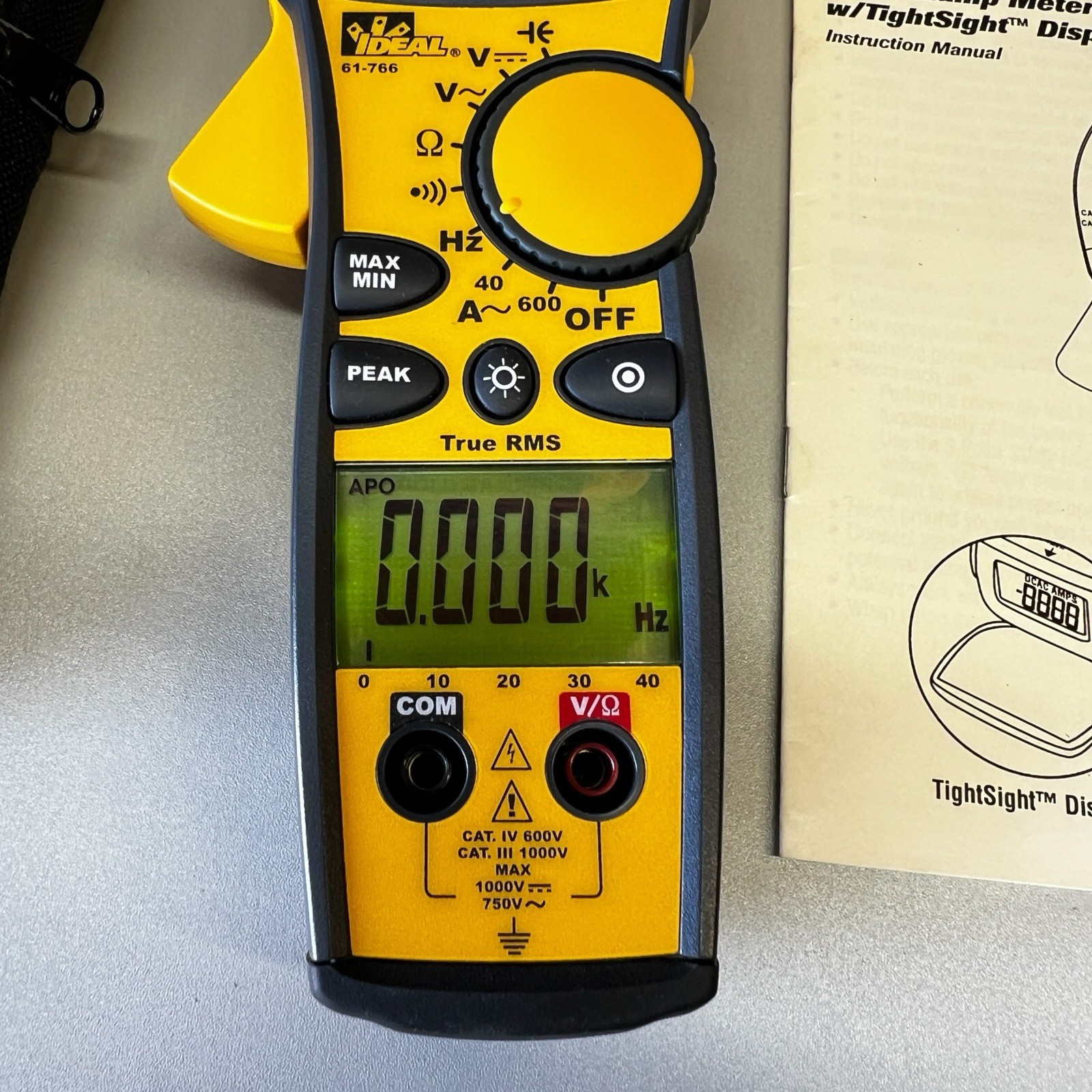 Ideal 61-766 660 Amp 750 VAC 1000 VDC TightSight™ TrueRMS Continuity Clamp Meter