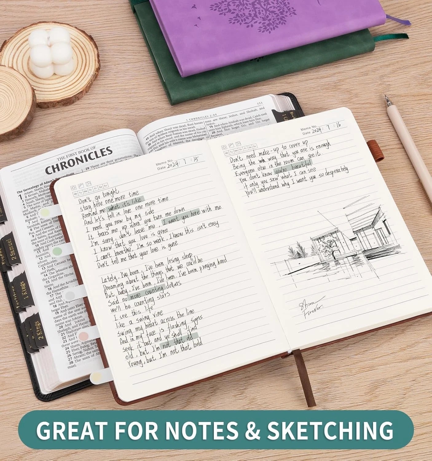 Lined Journal Notebook for Women Men, A5 Hardcover Leather Journals for Writing,