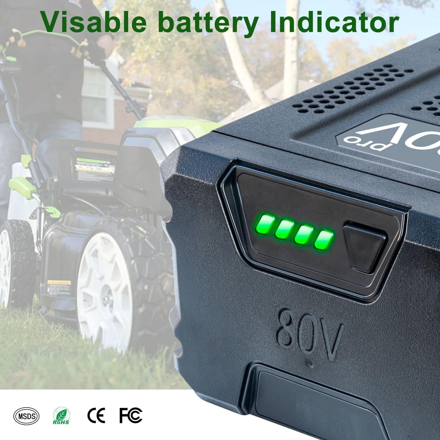 100% 3.0Ah 80V Max Lithium Ion Battery for Kobalt KB280-06 KB2580-06 KB680-06