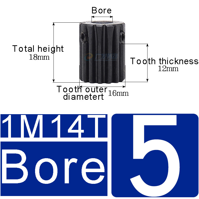 1 Mod Pinion Gear 10-150T Spur Gear With Step 45# Steel Transmission Gear 4~25mm