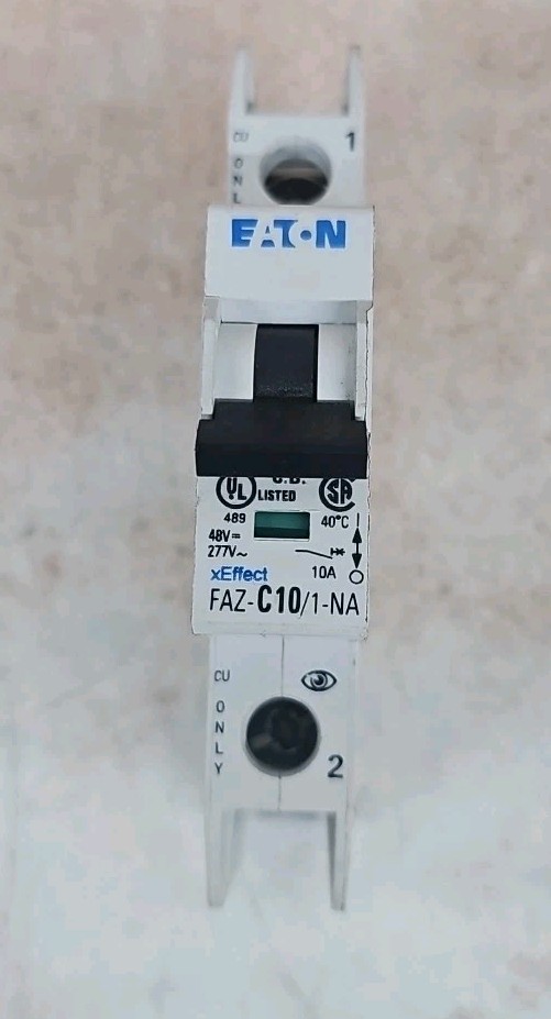 1) Eaton Moeller FAZ-C10/1-NA Circuit Breakers 1P 10A C-Type Brand
