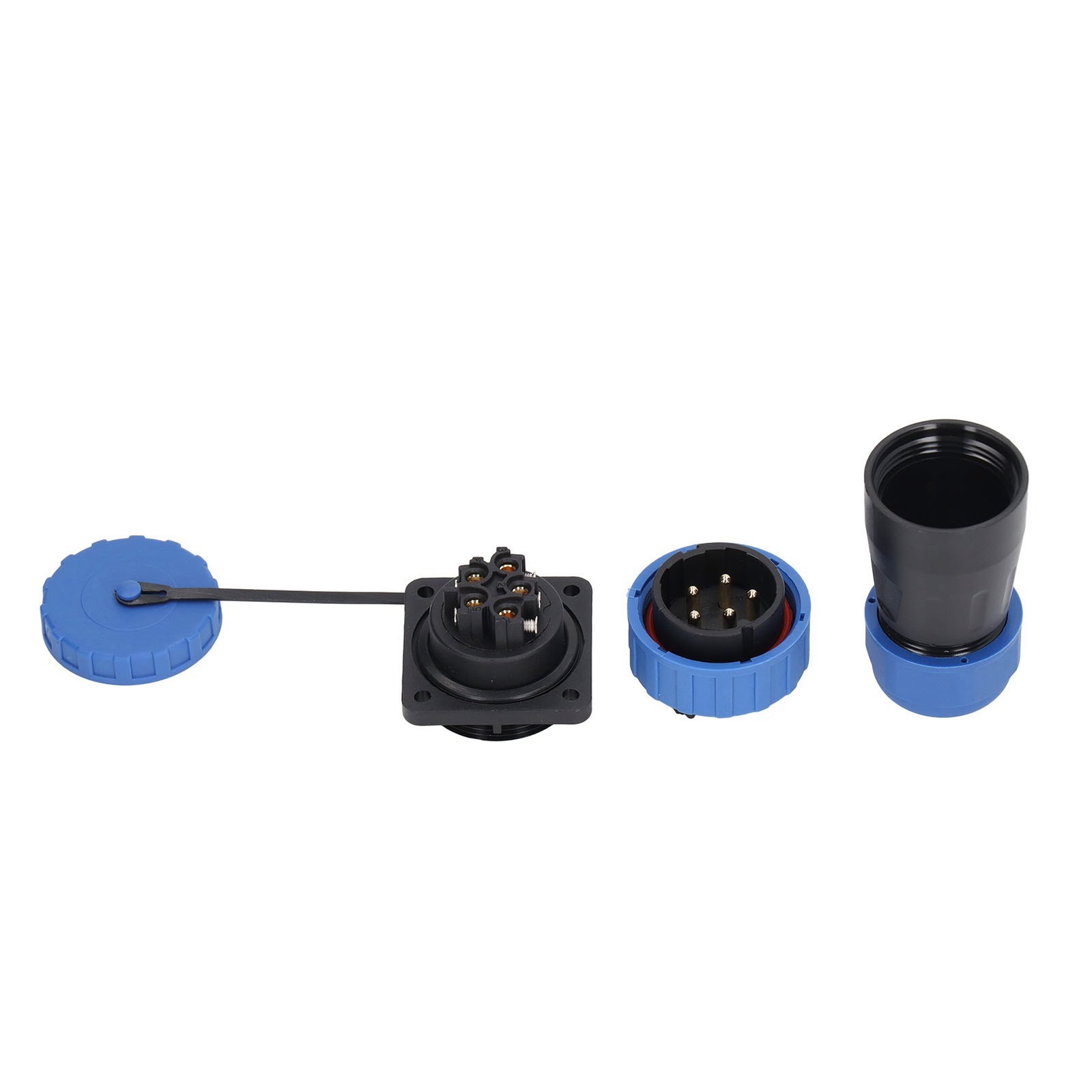 Waterproof Plug Socket Connector 380V 45A IP68 Waterproof Weld Free Aviation