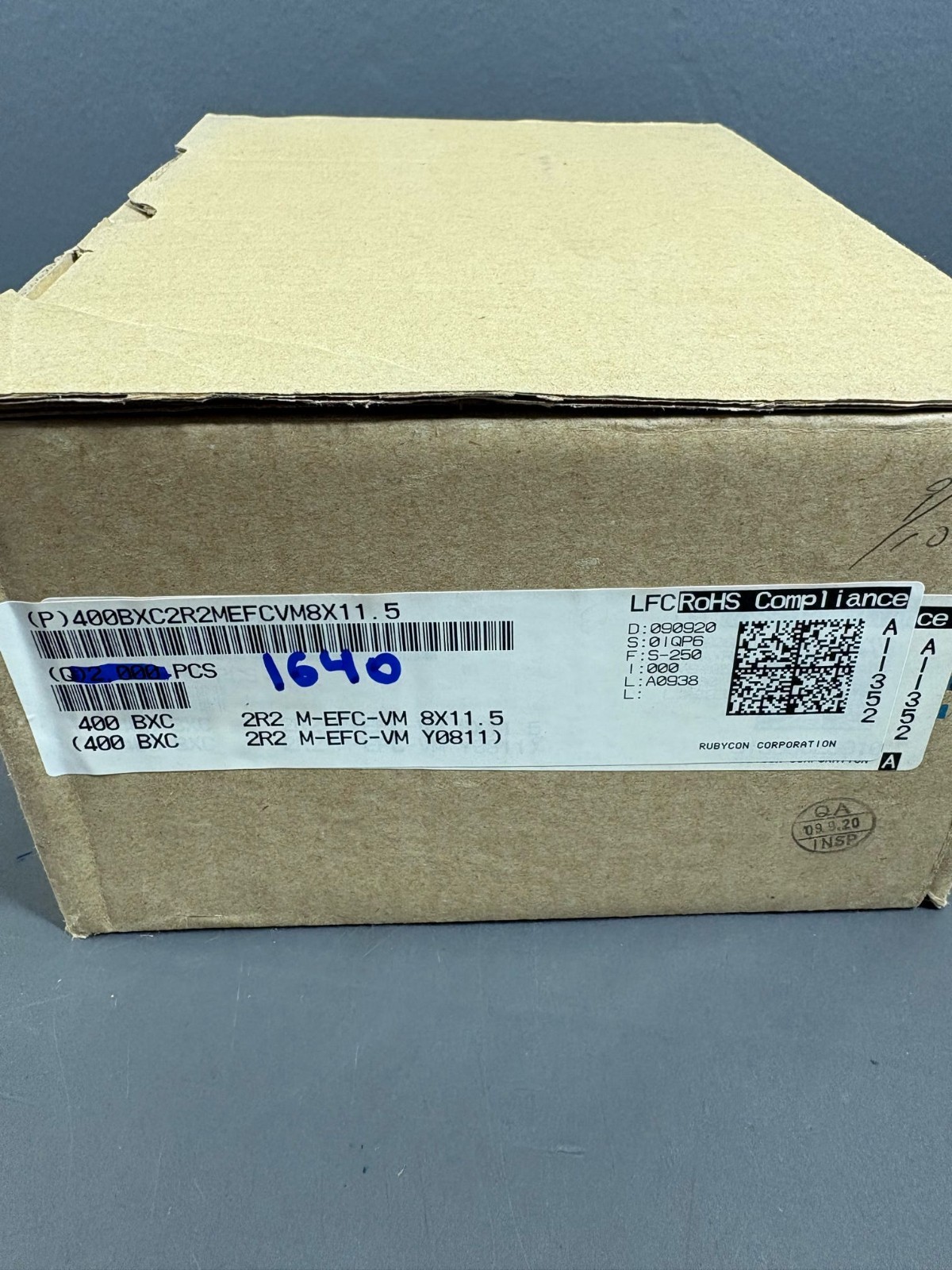 200 PCS Rubycon 2.2uF 400V Radial Electrolytic Capacitors BXC Series 105°C Japan