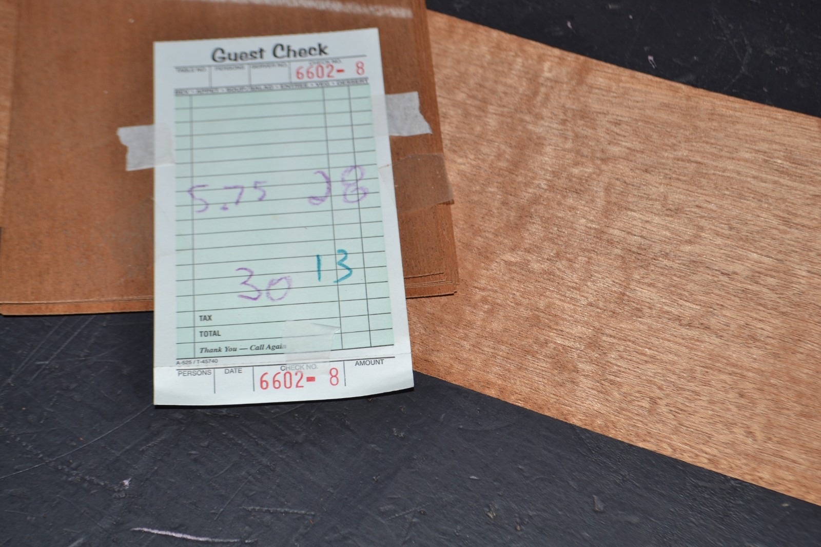Mahogany Raw Wood Veneer Sheet 5.5 x 28 inches 1/42nd 6602-8